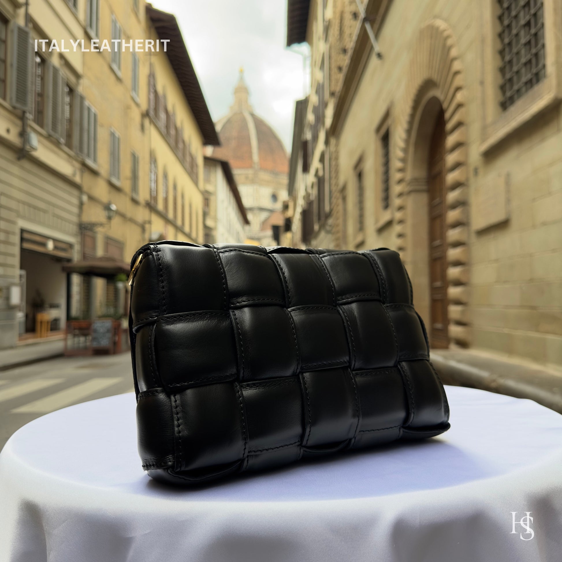 Italian Handmade Leather Bags for Women | Elegant Leather Tote from Florence | Black Bag Made in Italy