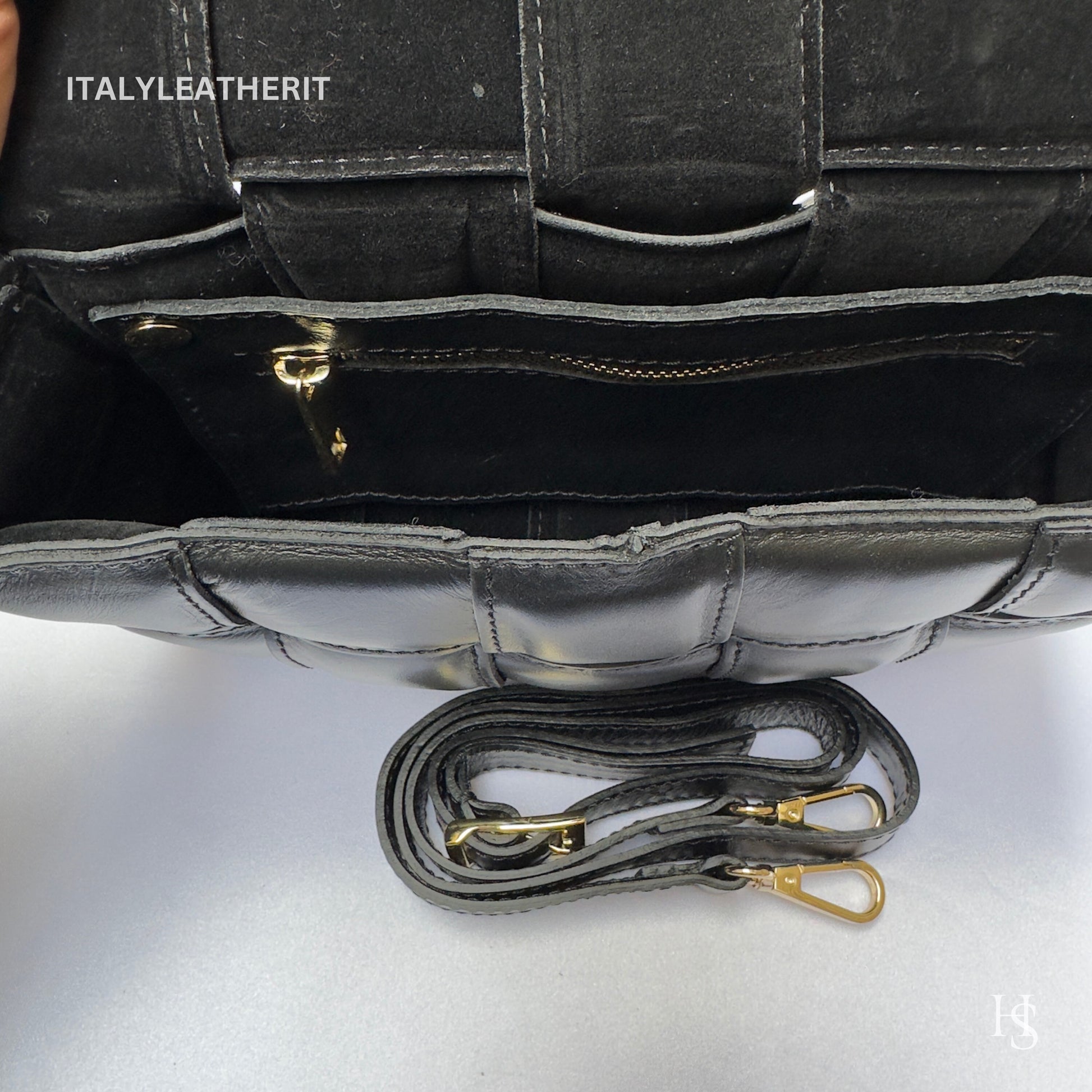 Italian Handmade Leather Bags for Women | Elegant Leather Tote from Florence | Black Bag Made in Italy