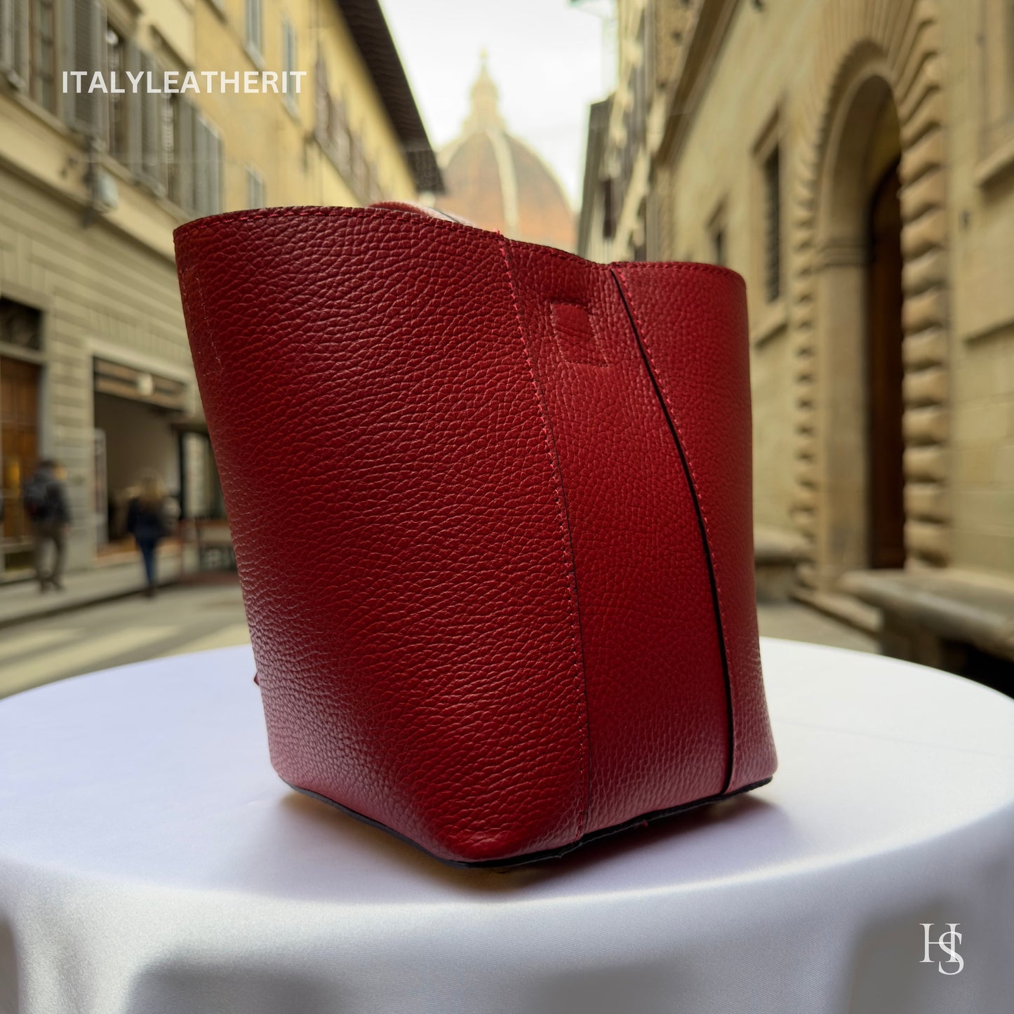 Italian Handmade Leather Bags For Women l l Elegant Leather Tote From Florence, Bucket bag