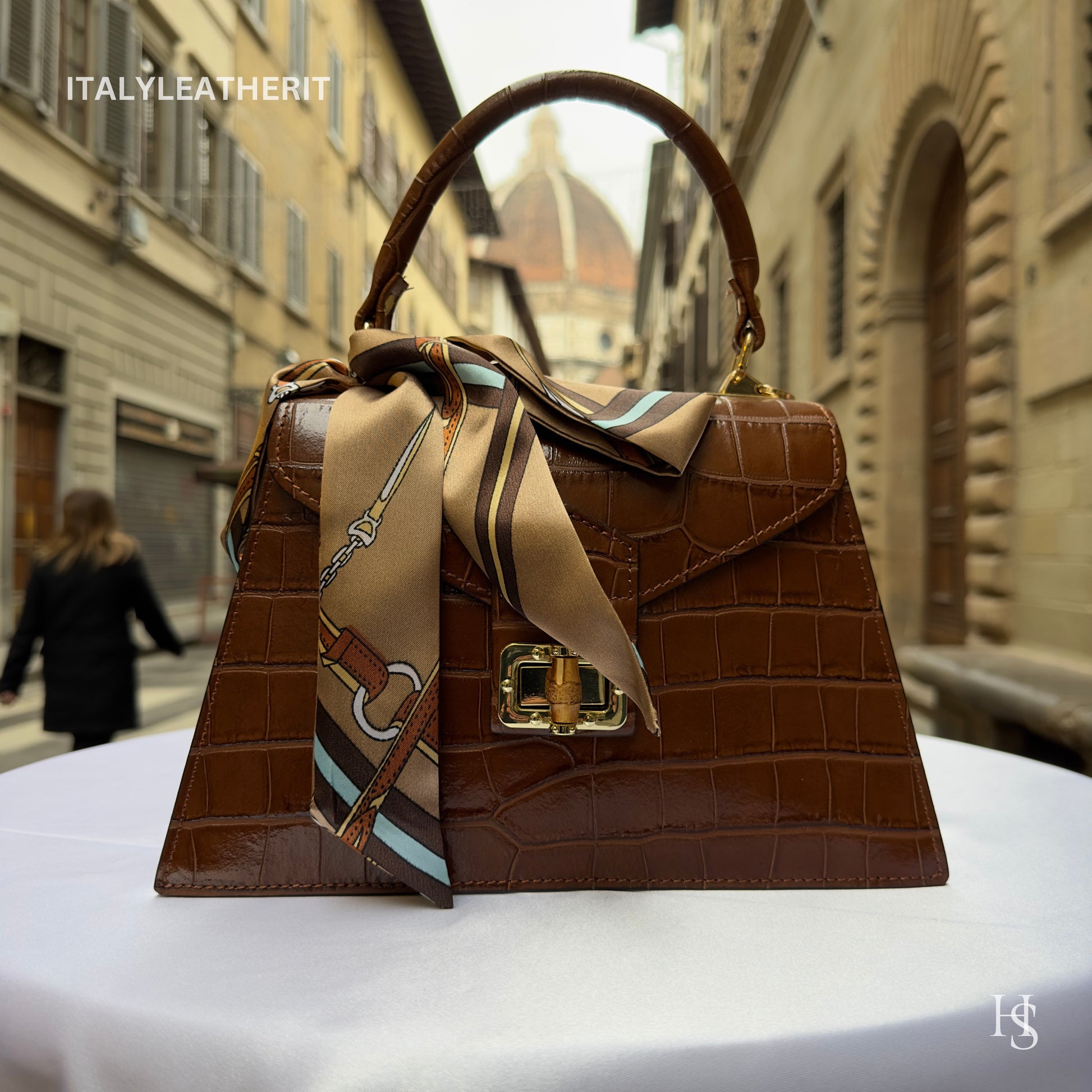 Italian Handmade Leather Bags For Women l l Elegant Leather Tote From Florence, Made In Italy