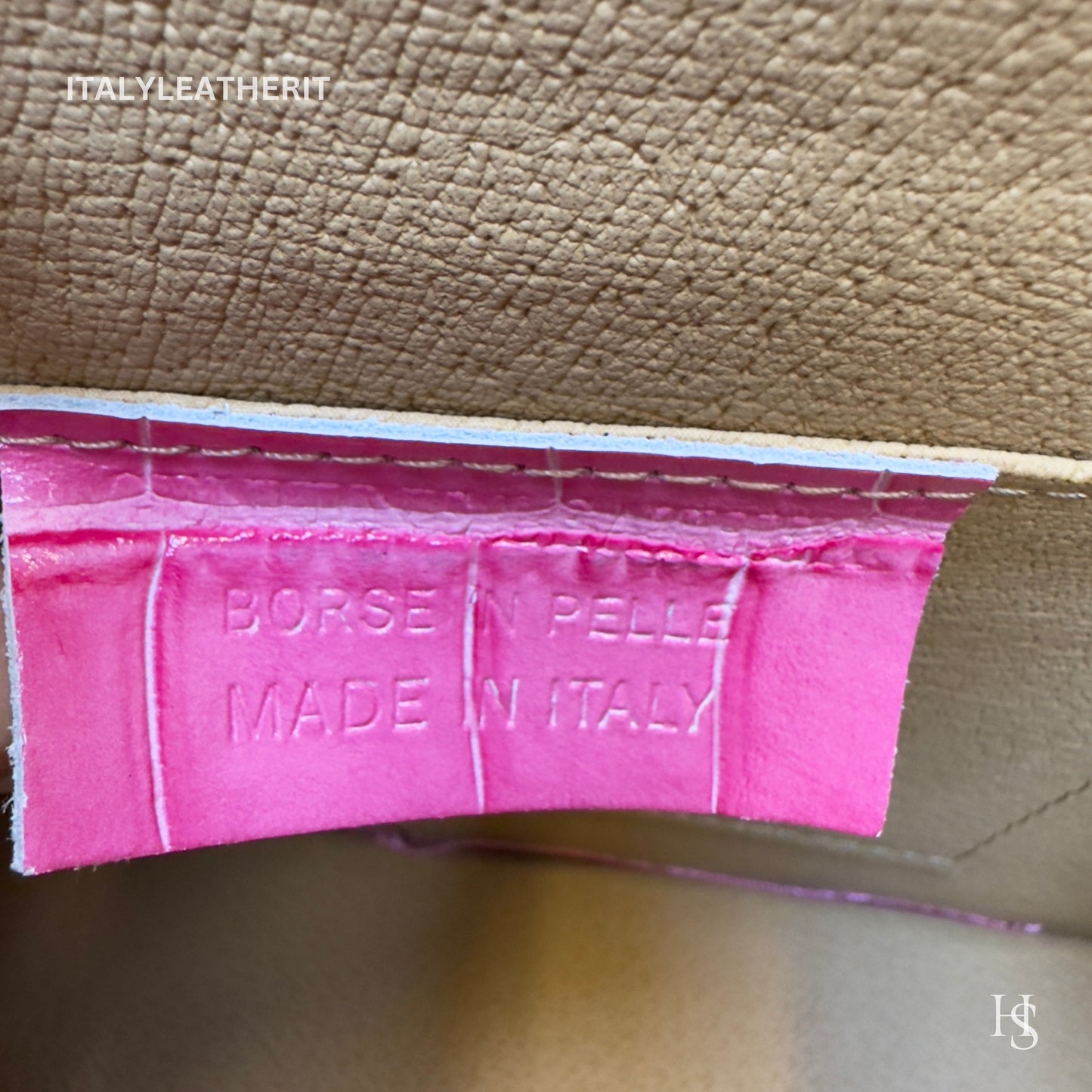 Italian Handmade Leather Bags for Women | Elegant Leather Tote from Florence | Pink Leather Tote