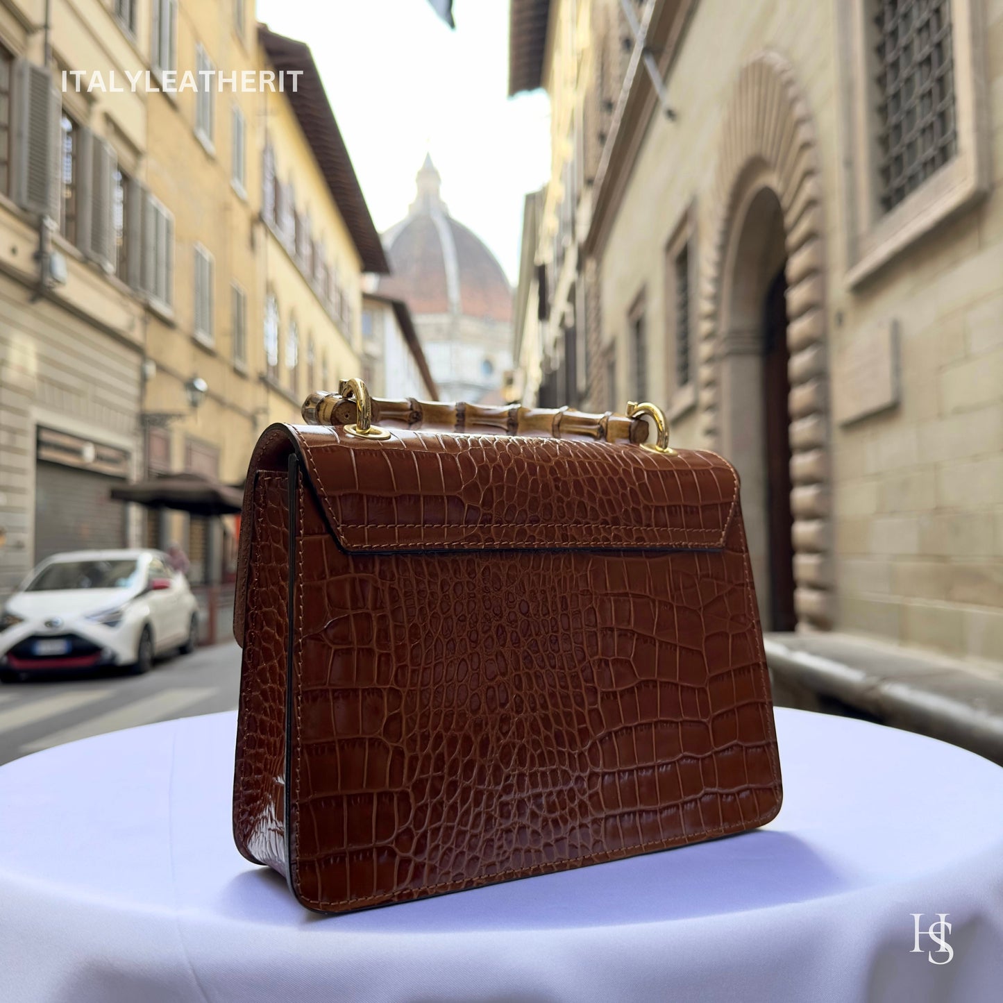 Italian Handmade Leather Bags For Women l l Elegant Leather Tote From Florence, Brown Leather tote Premium Purse
