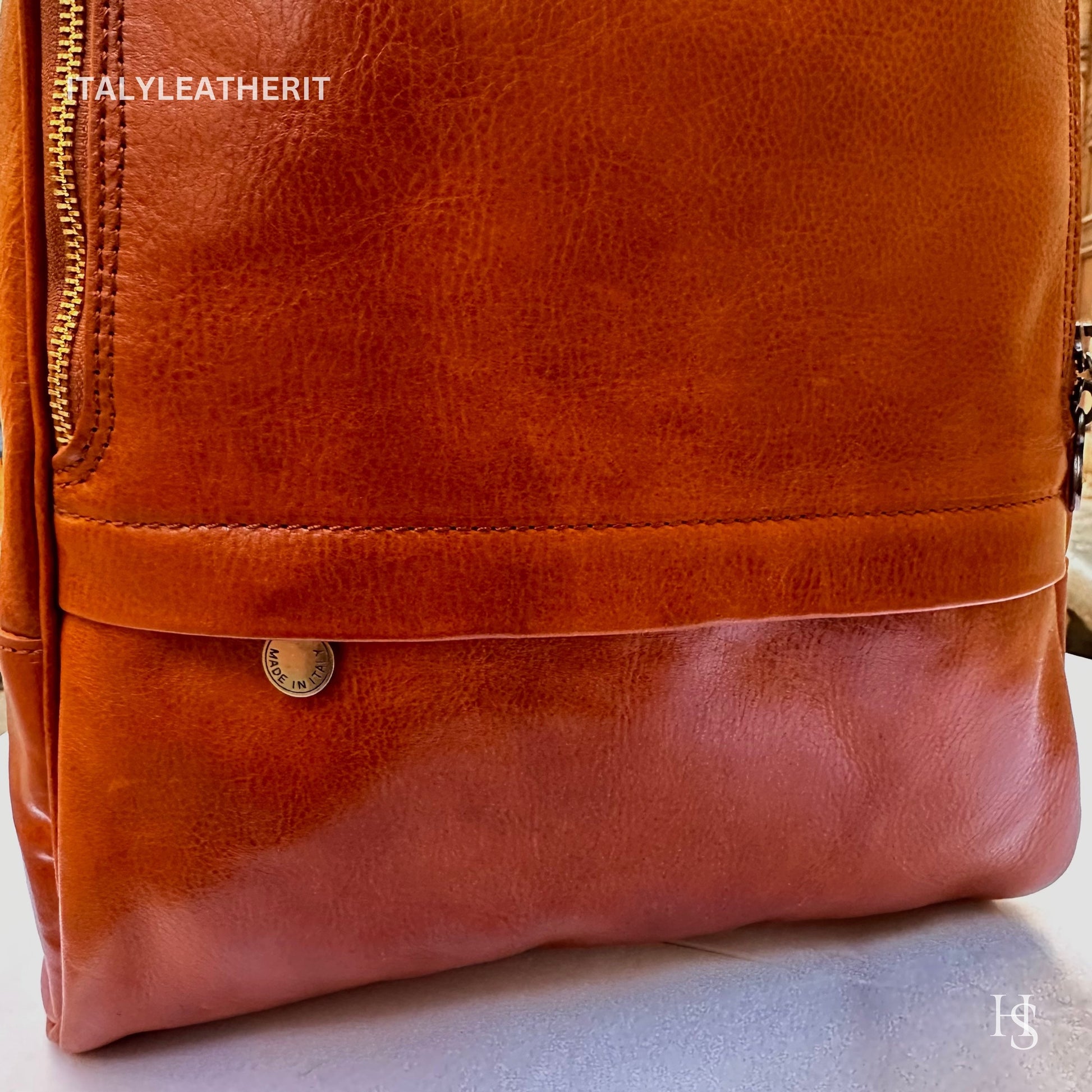 Italian Handmade Leather Backpack Unisex ll Genuine Leather Made In Italy Florence, backpack for men and women