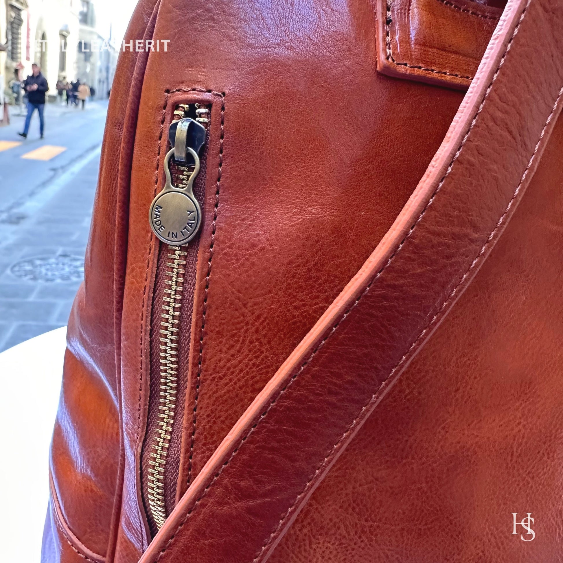 Italian Handmade Leather Backpack Unisex ll Genuine Leather Made In Italy Florence, backpack for men and women