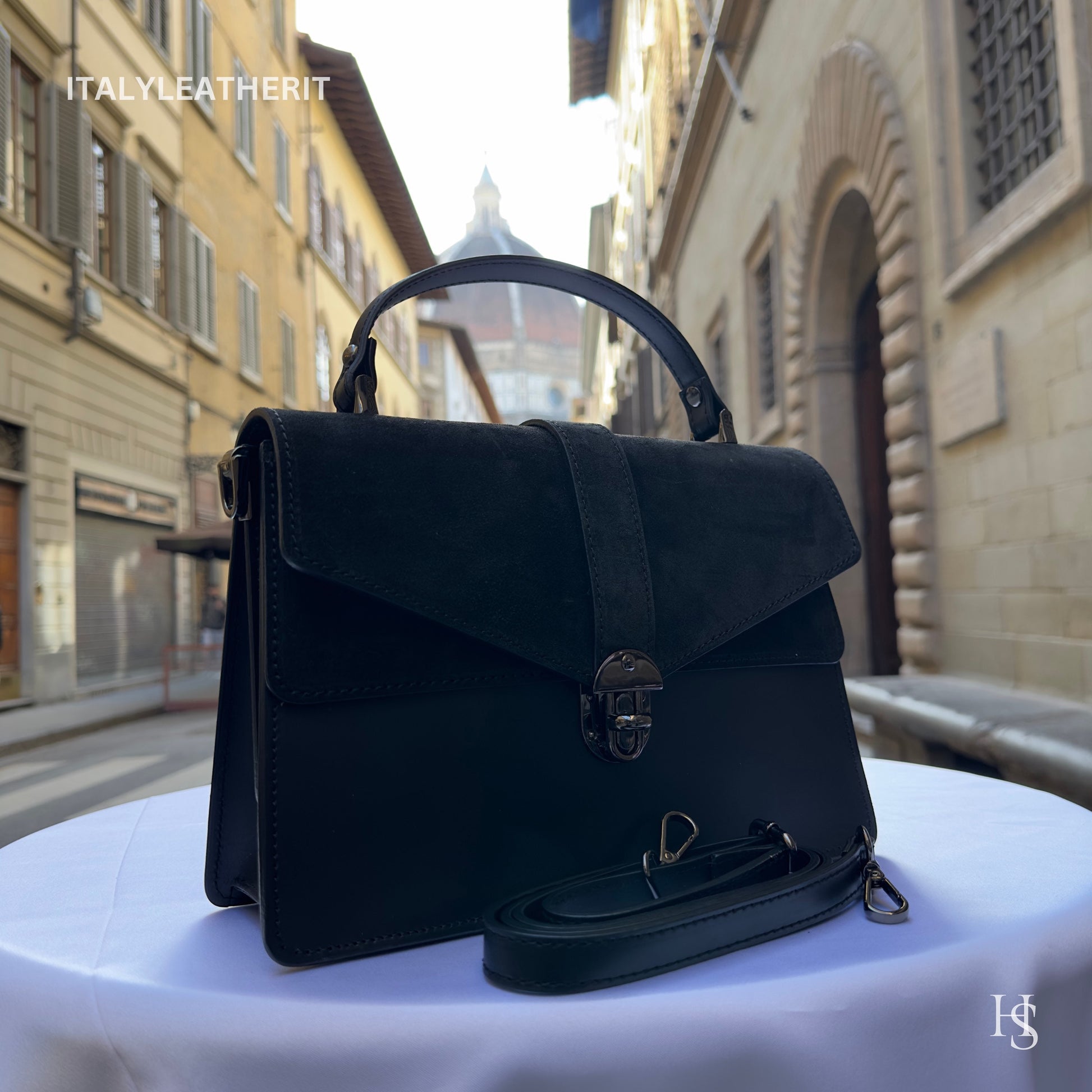 Italian Handmade Leather Bags For Women | Elegant Black Handbag From Florence | Luxury Bag, Black Bag