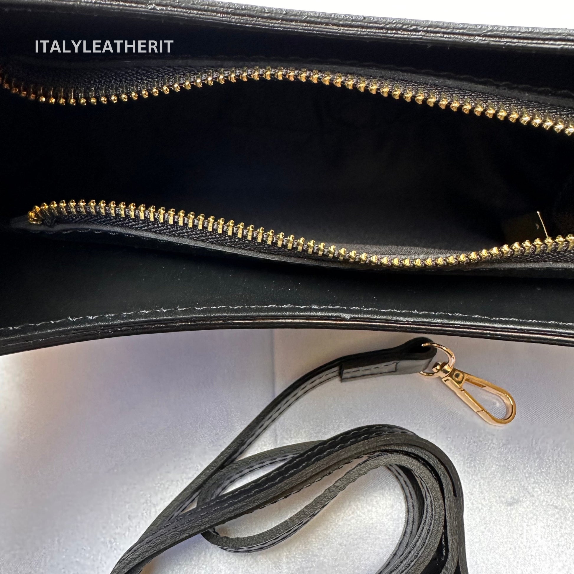 Italian Handmade Leather Bags For Woman l l Elegant Leather Tote From Florence, Made in Italy, black bag