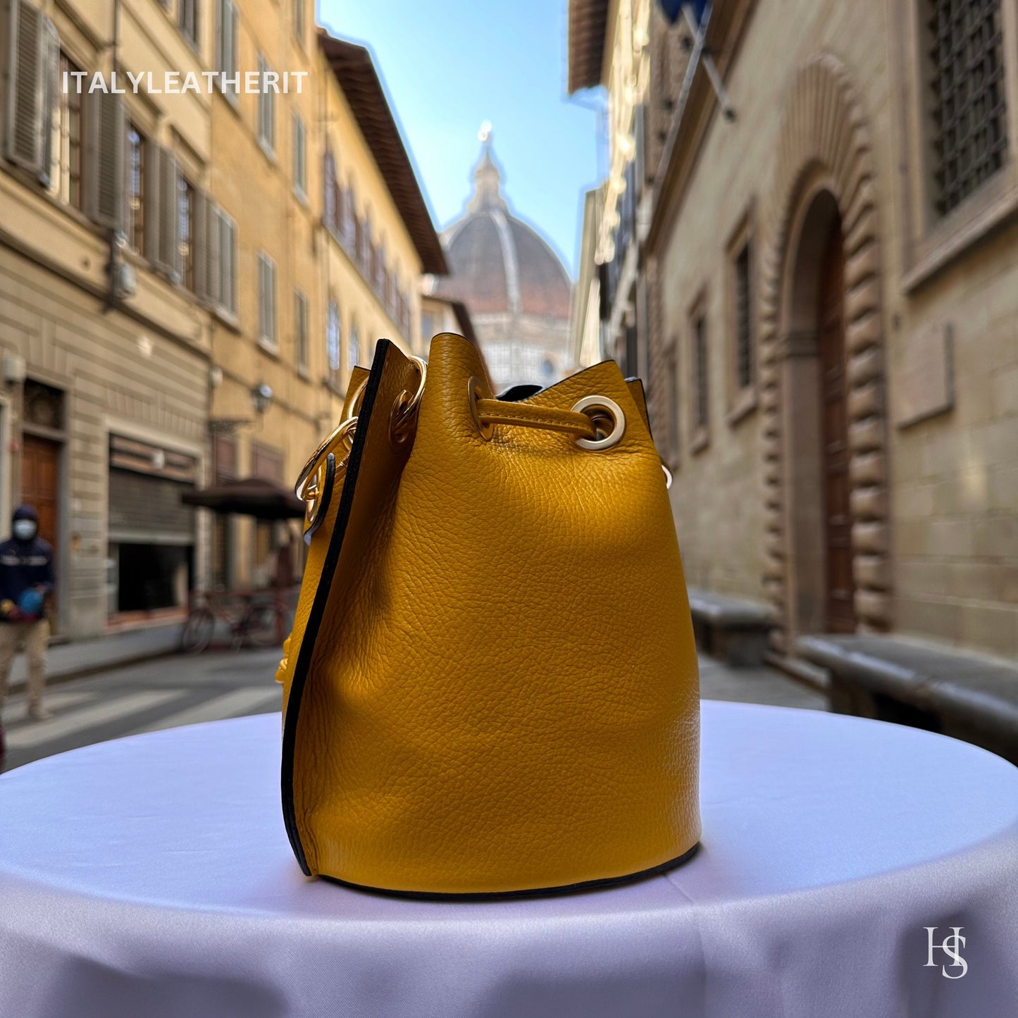 Italian Handmade Leather Bags For Women l l Elegant Leather Tote From Florence, Bucket bag, small bag