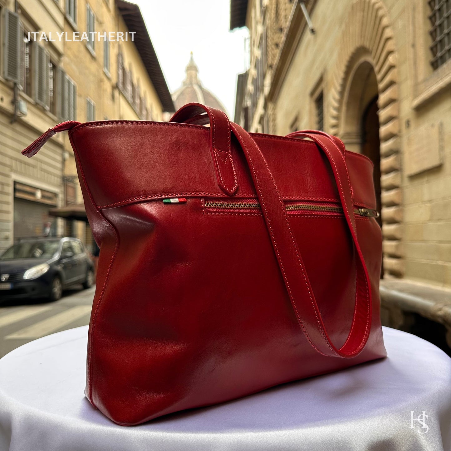 Italian Handmade Leather Bags For Women l l Elegant Leather Tote From Florence, Stylish Women's Bag