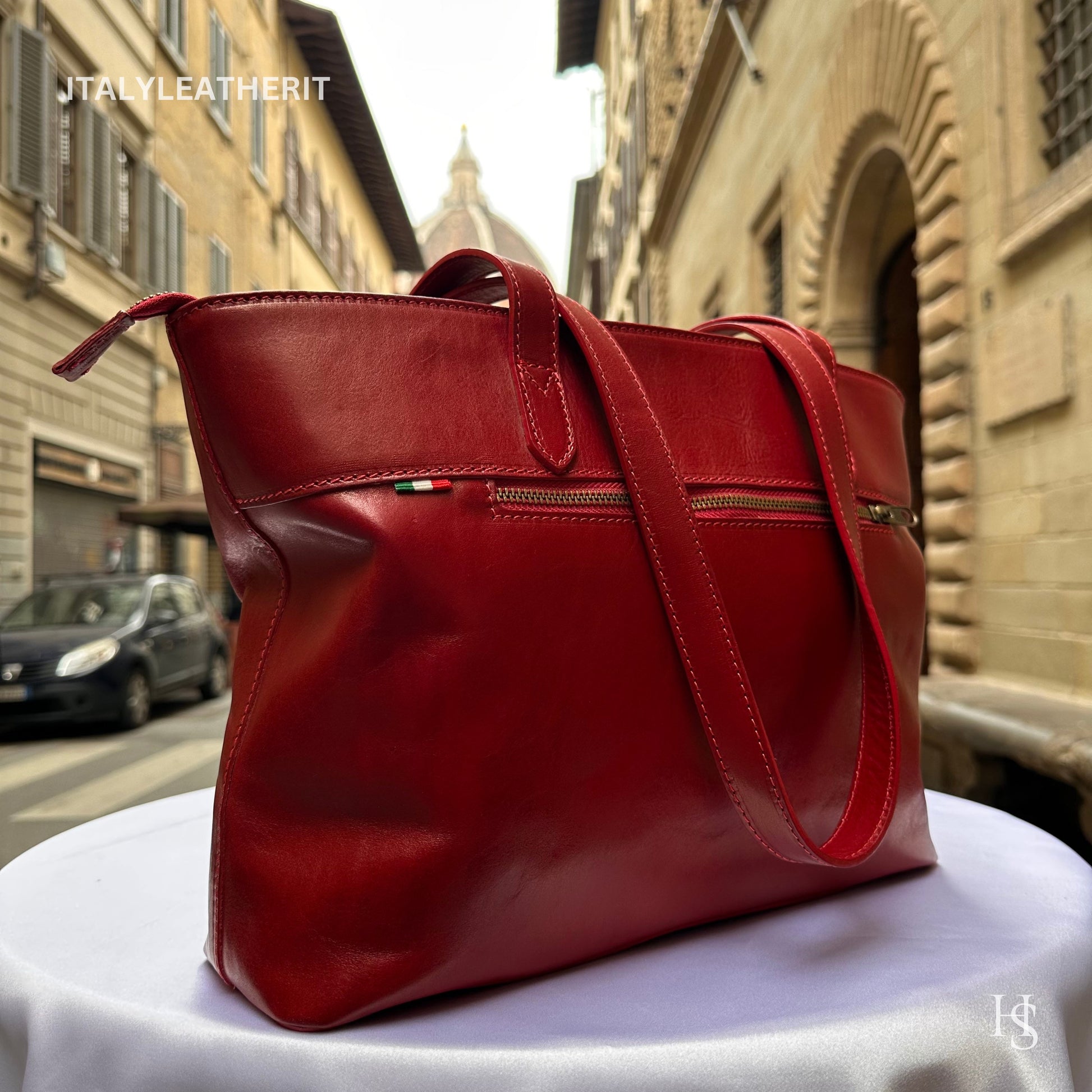 Italian Handmade Leather Bags For Women l l Elegant Leather Tote From Florence, Stylish Women's Bag