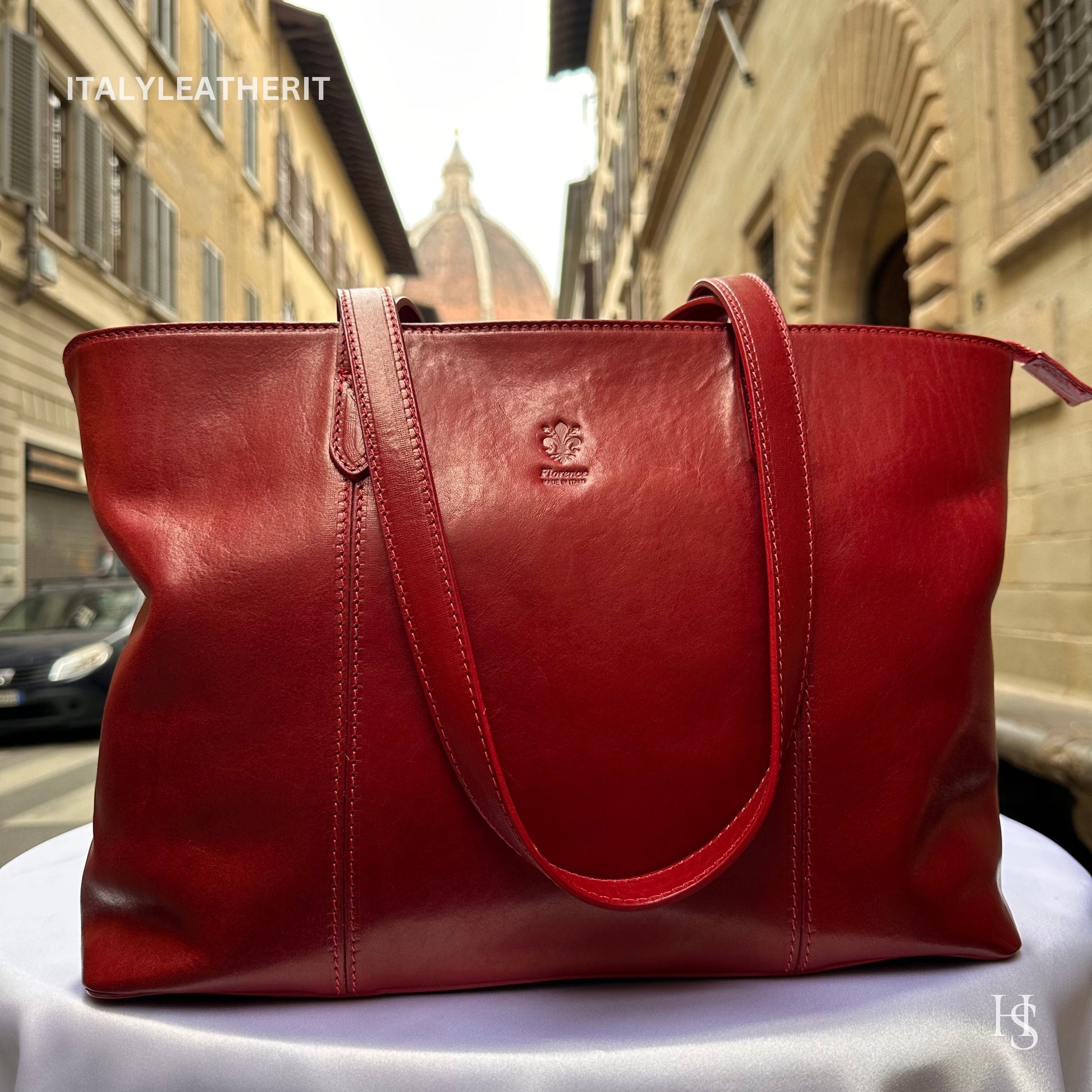 Italian Handmade Leather Bags For Women l l Elegant Leather Tote From Florence, Stylish Women's Bag