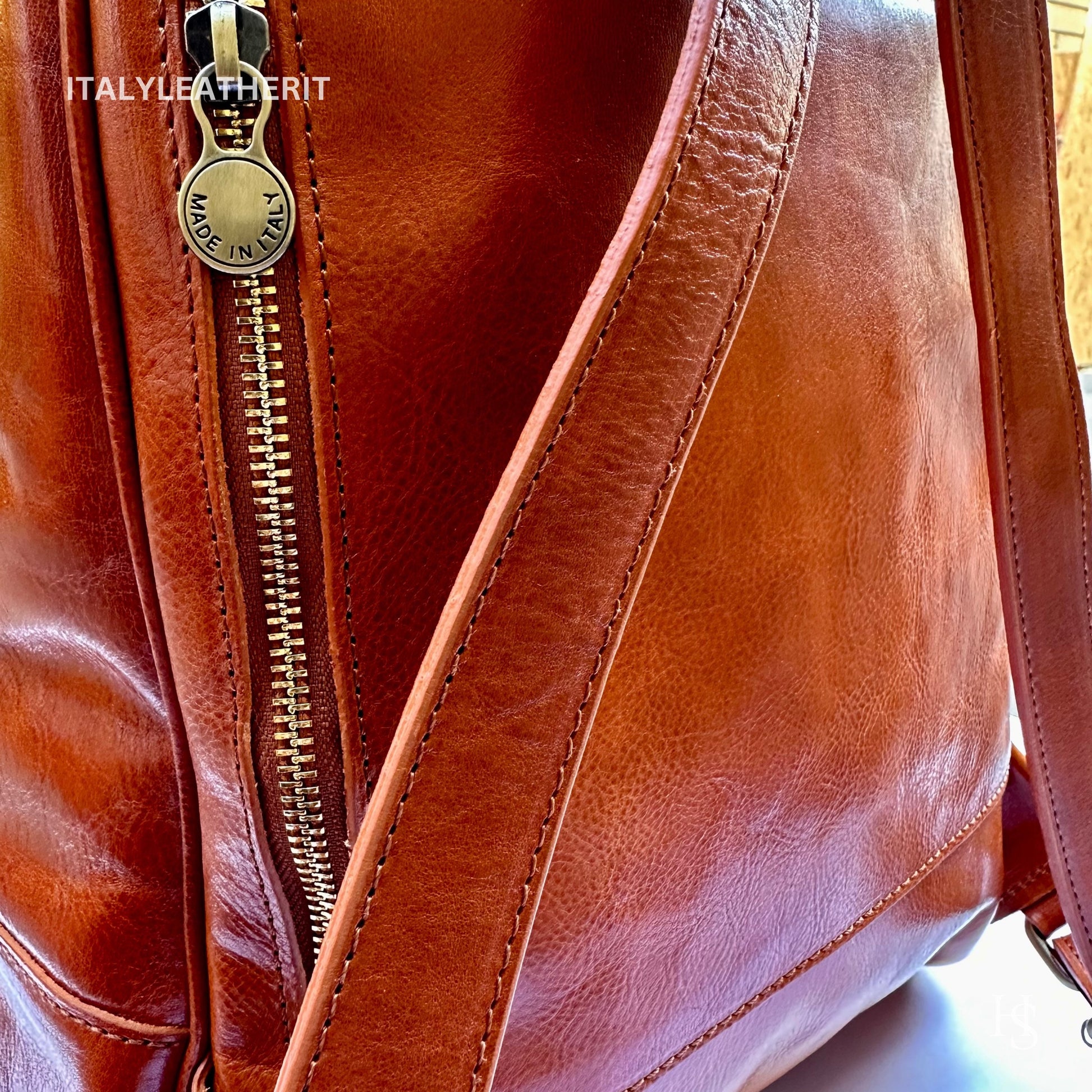 Italian Handmade Leather Backpack Unisex ll Genuine Leather Made In Italy Florence, backpack for men and women