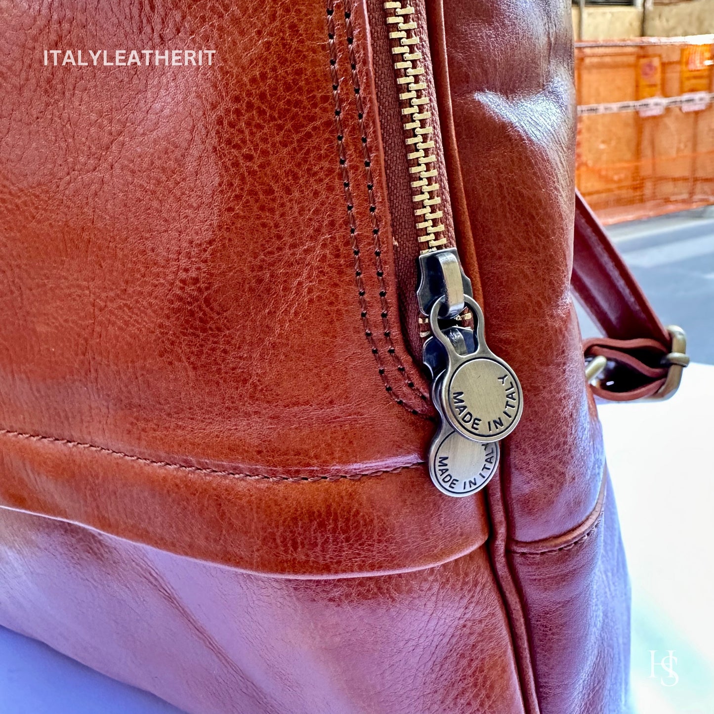 Italian Handmade Leather Backpack Unisex ll Genuine Leather Made In Italy Florence, backpack for men and women