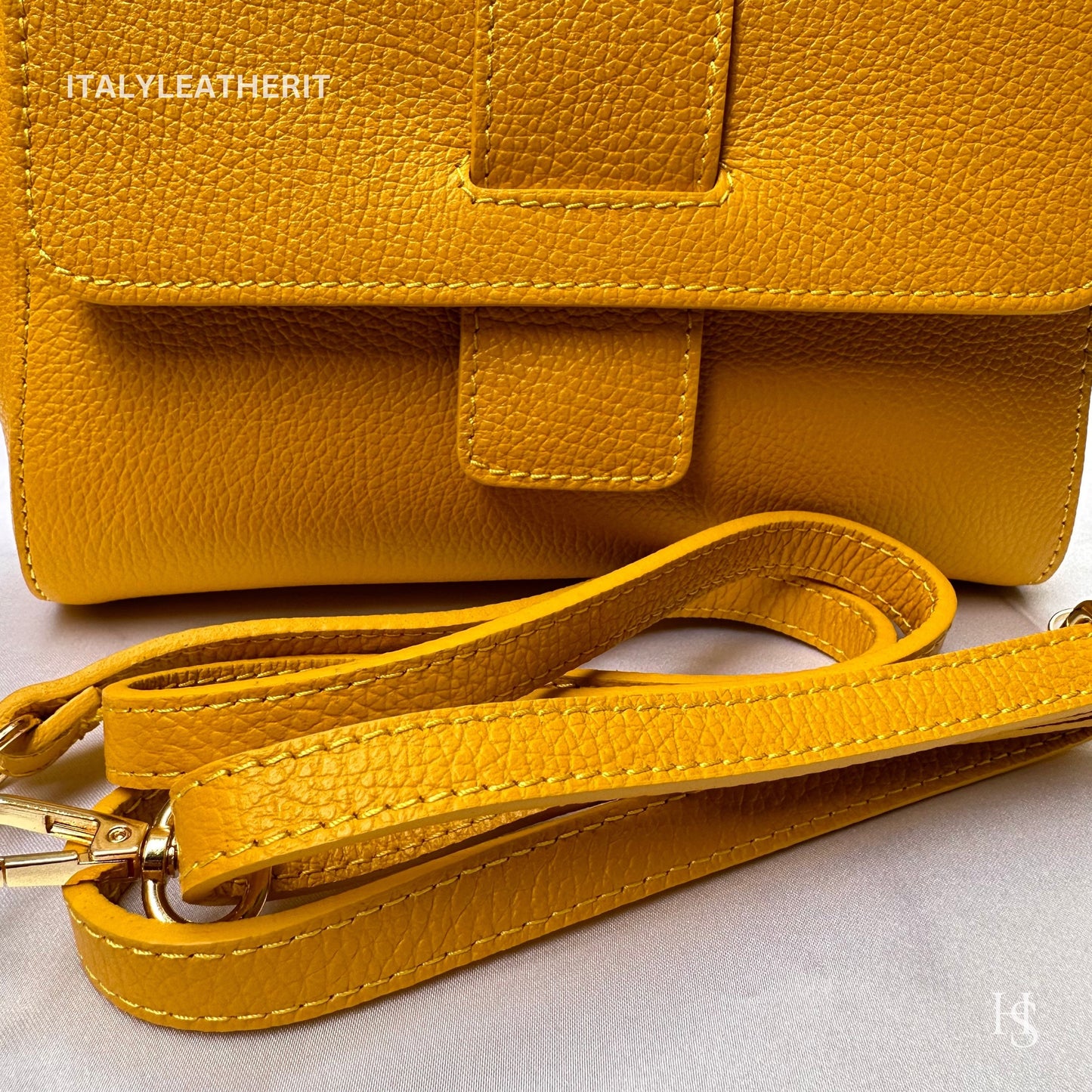 Italian Handmade Leather Bags For Women l l Elegant Leather Tote From Florence, Yellow leather tote, Stylish Design tote