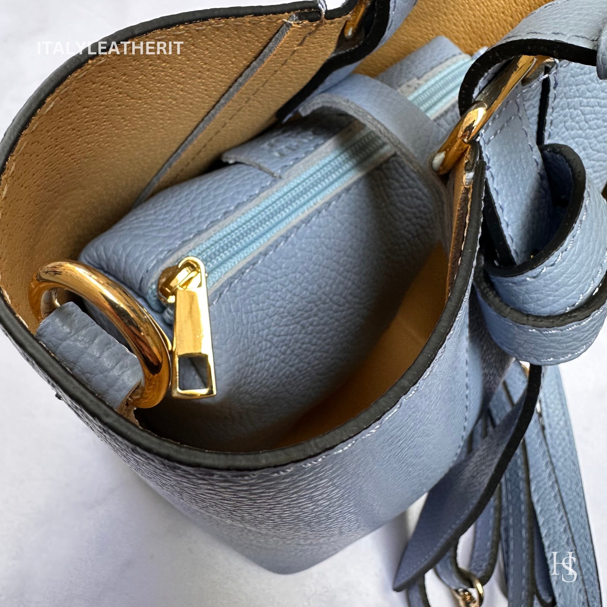 Italian Handmade Leather Bags For Woman l l Elegant Leather Tote From Florence, Bucket bag