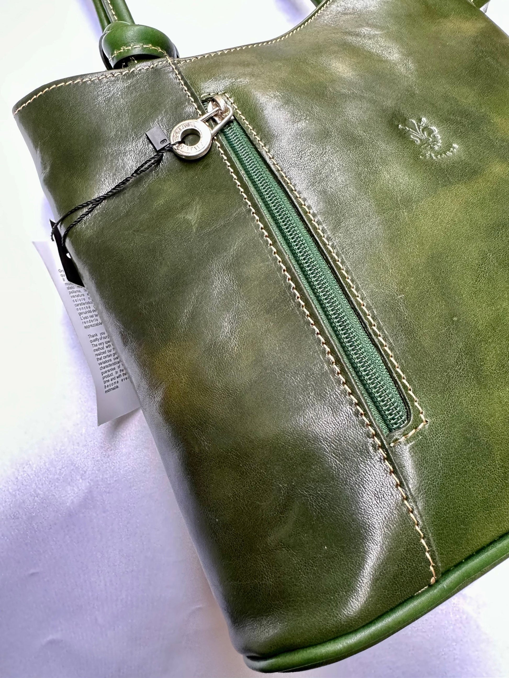 Italian Handmade Leather Bags For Women | Elegant Leather Tote From Florence | Full Grain Leather Backpack Bag