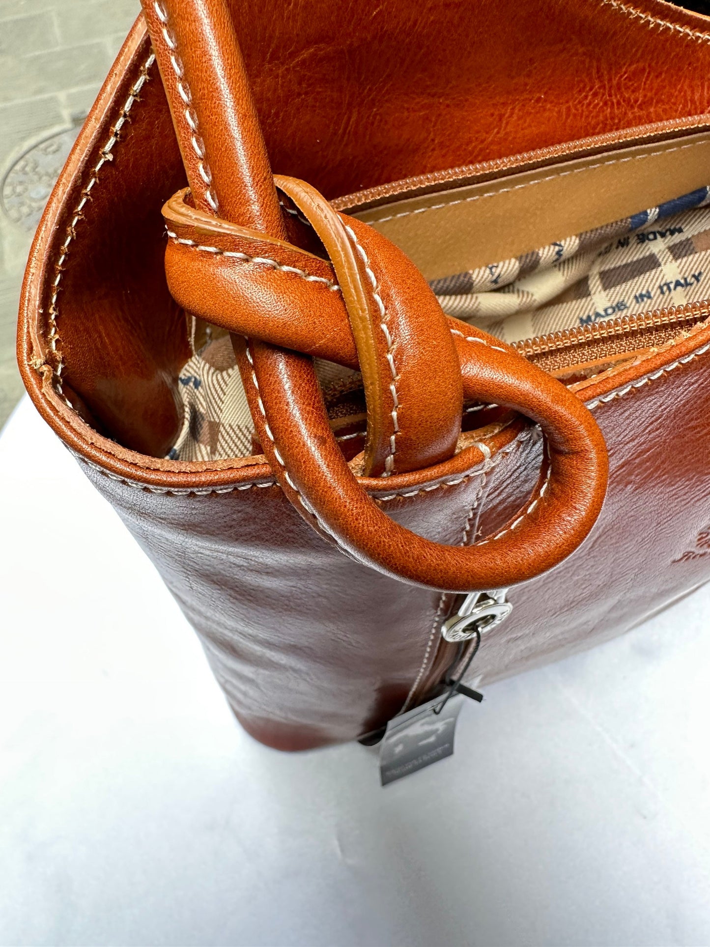 Italian Handmade Leather Bags For Woman l l Elegant Leather Tote From Florence, Backpack Bag