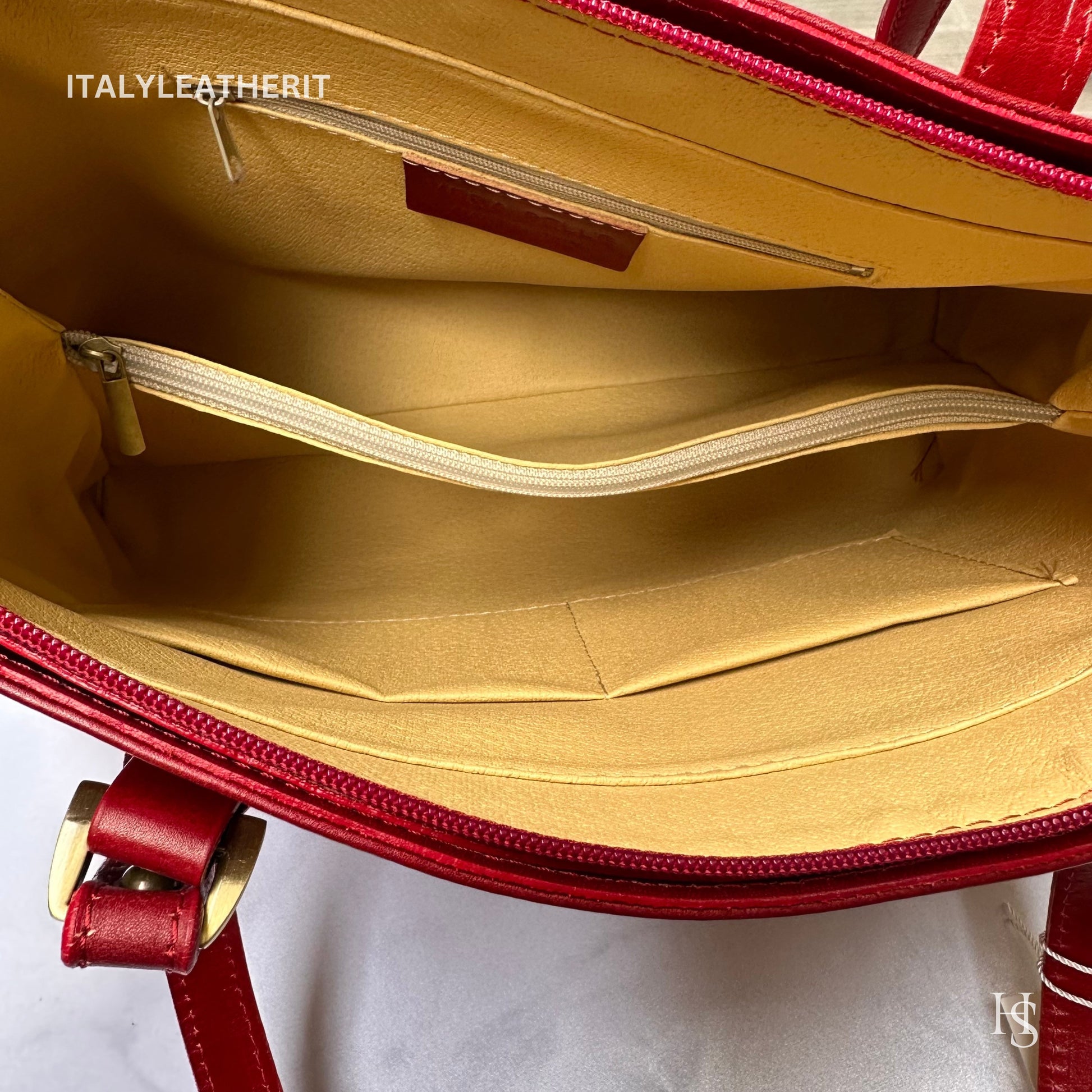 Italian Handmade Leather Bags For Women l l Elegant Leather Tote From Florence, Perfect Gift For Her, Red leather bag