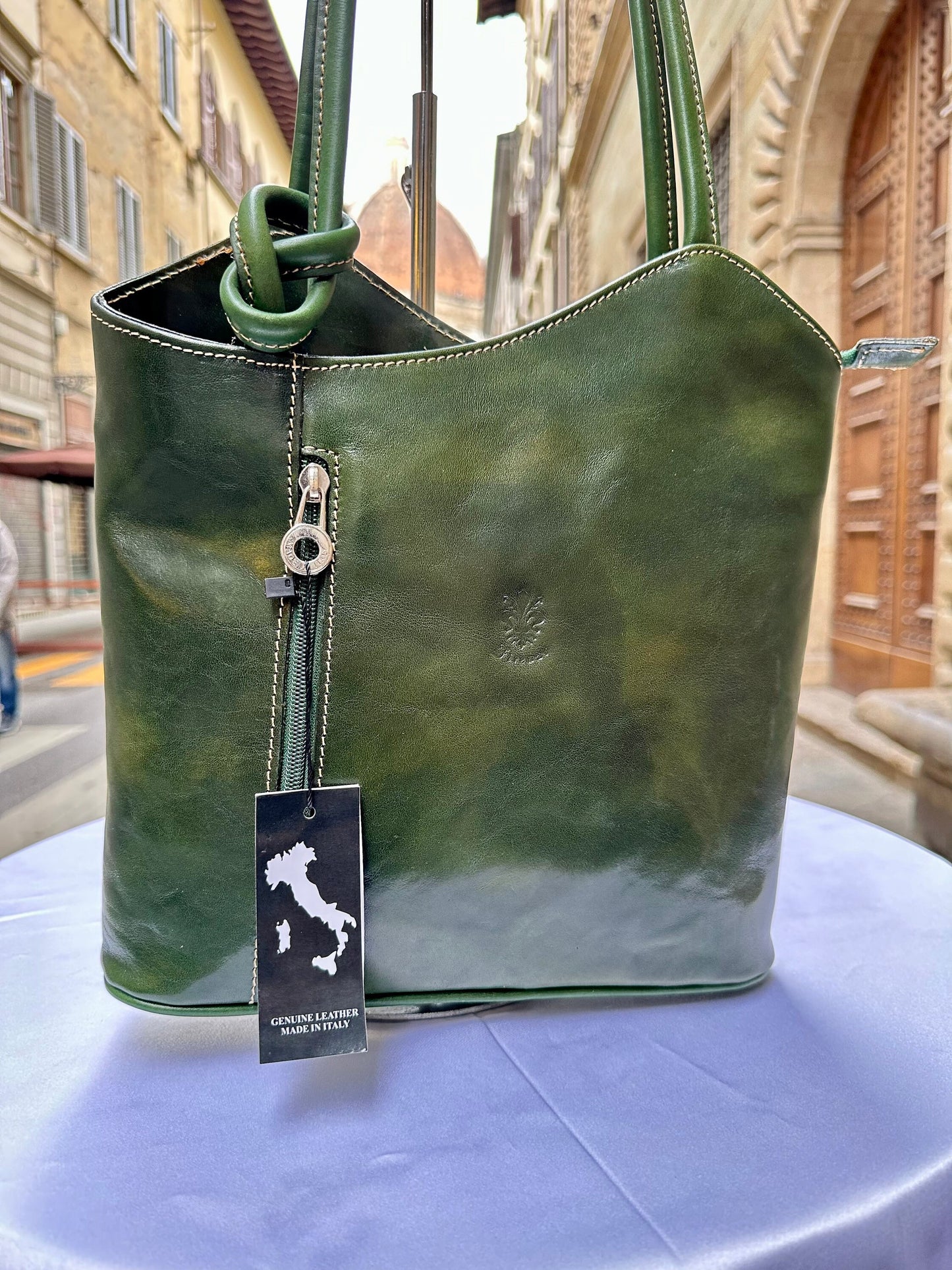 Italian Handmade Leather Bags For Women | Elegant Leather Tote From Florence | Full Grain Leather Backpack Bag