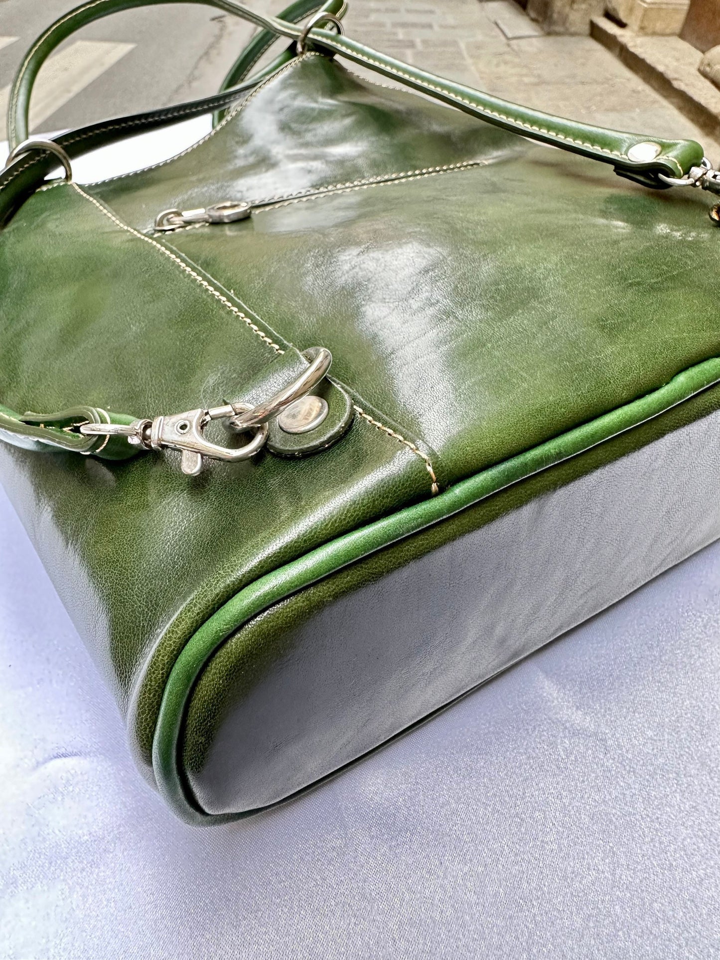 Italian Handmade Leather Bags For Women | Elegant Leather Tote From Florence | Full Grain Leather Backpack Bag
