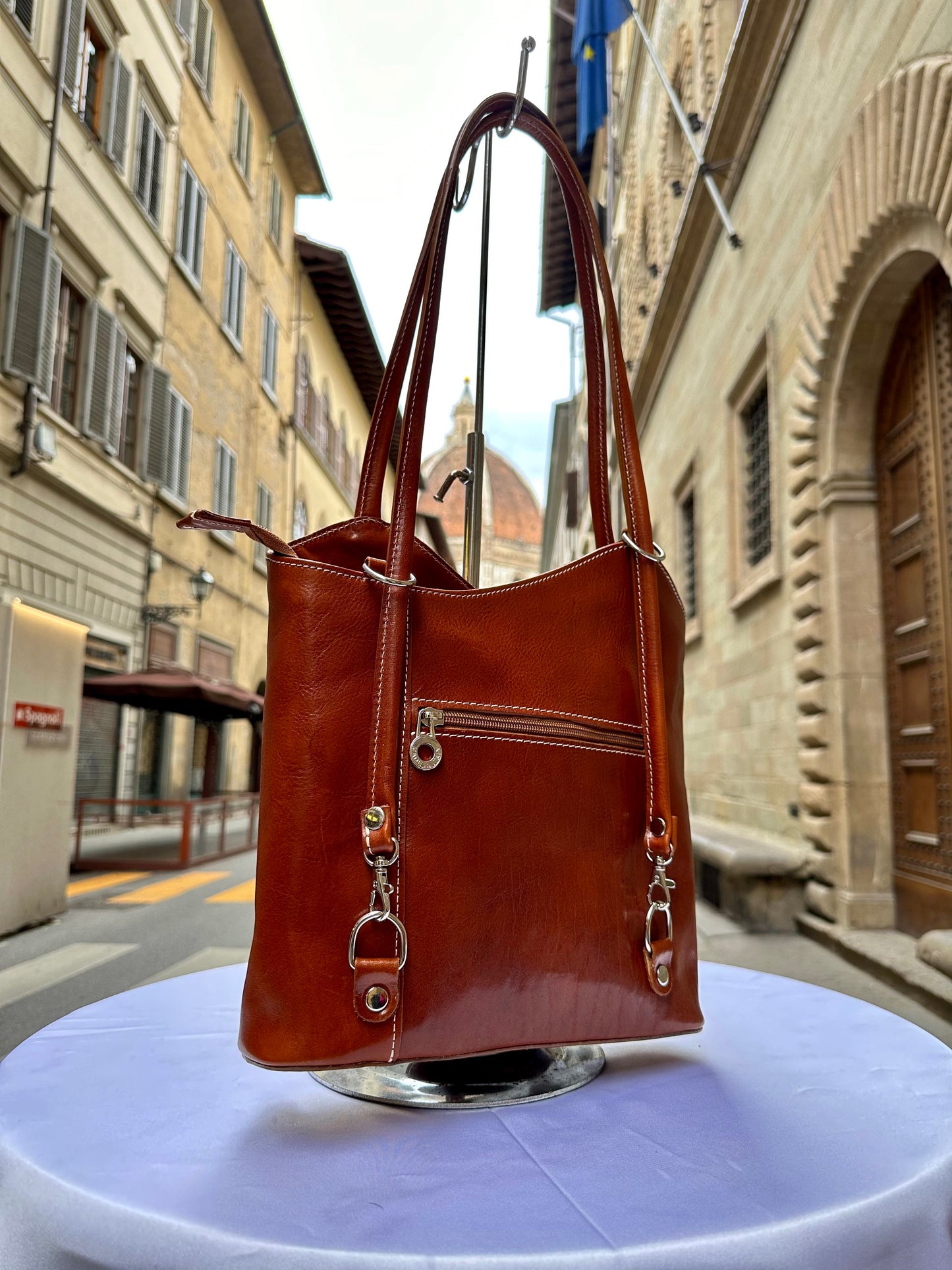 Italian Handmade Leather Bags For Woman l l Elegant Leather Tote From Florence, Backpack Bag