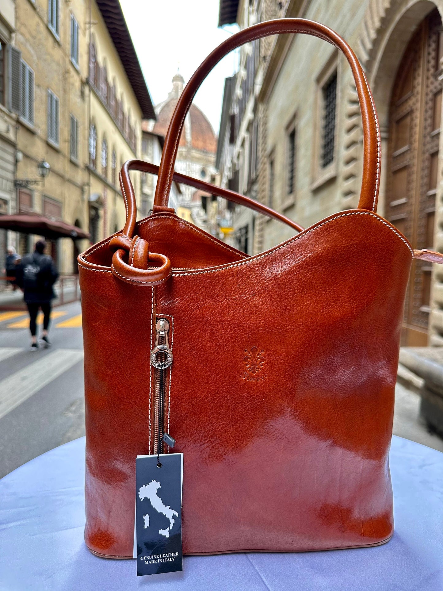 Italian Handmade Leather Bags For Woman l l Elegant Leather Tote From Florence, Backpack Bag