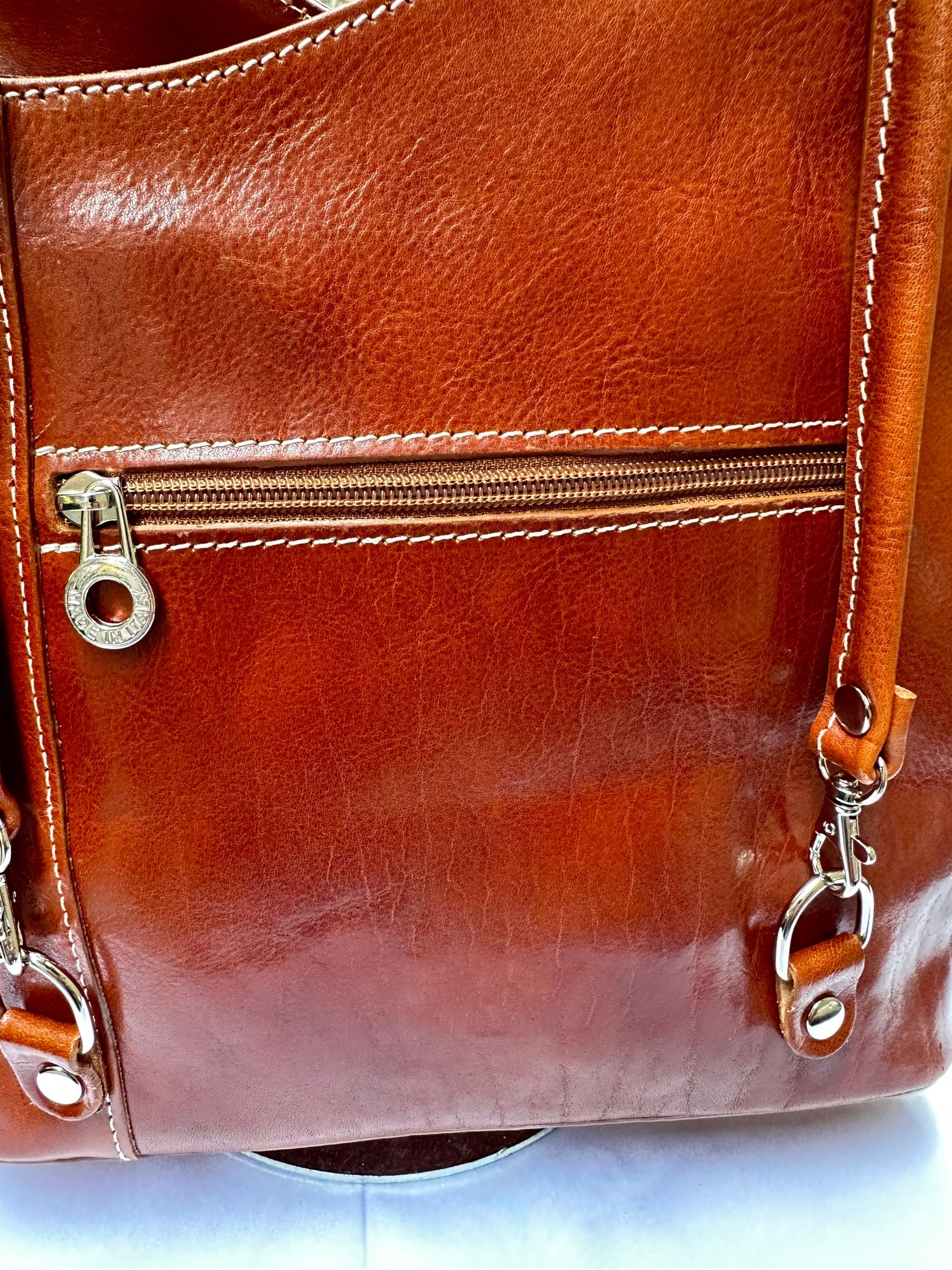 Italian Handmade Leather Bags For Woman l l Elegant Leather Tote From Florence, Backpack Bag