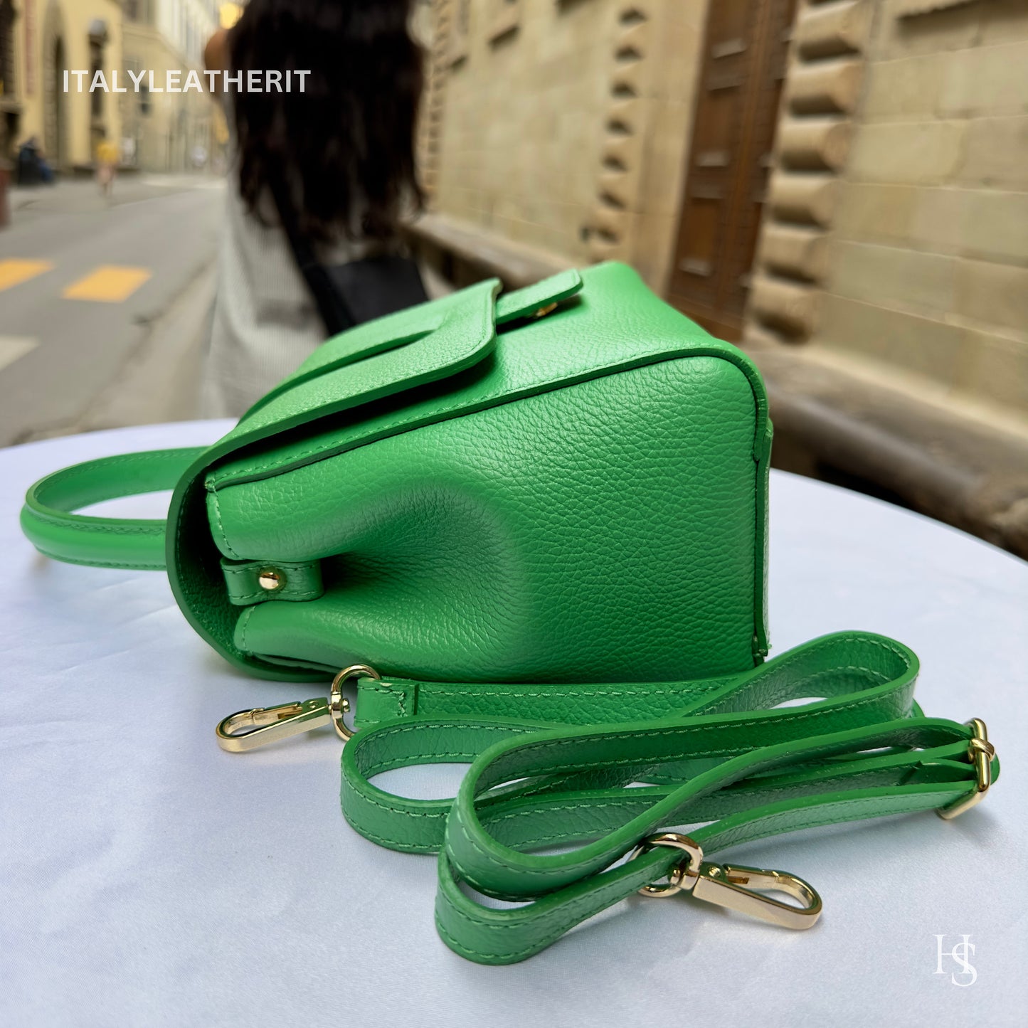 Florentine Handmade Leather Tote Bag for Women - Spacious & Stylish (Green) - perfect Gift for her