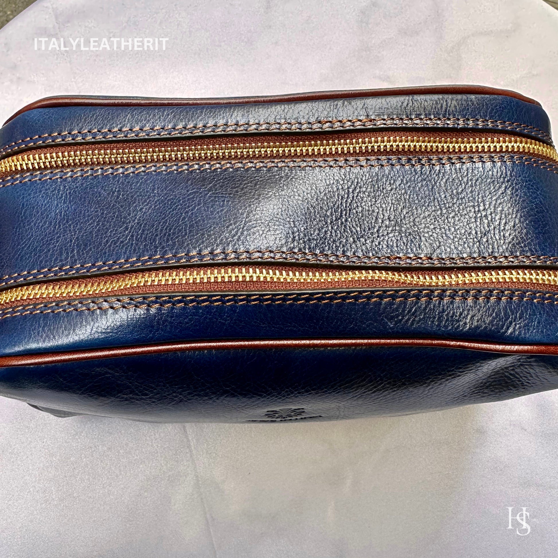 Italian Handmade Italian Leather Toiletry Unisex from Florence ll Made In Italy,leather dopp kit