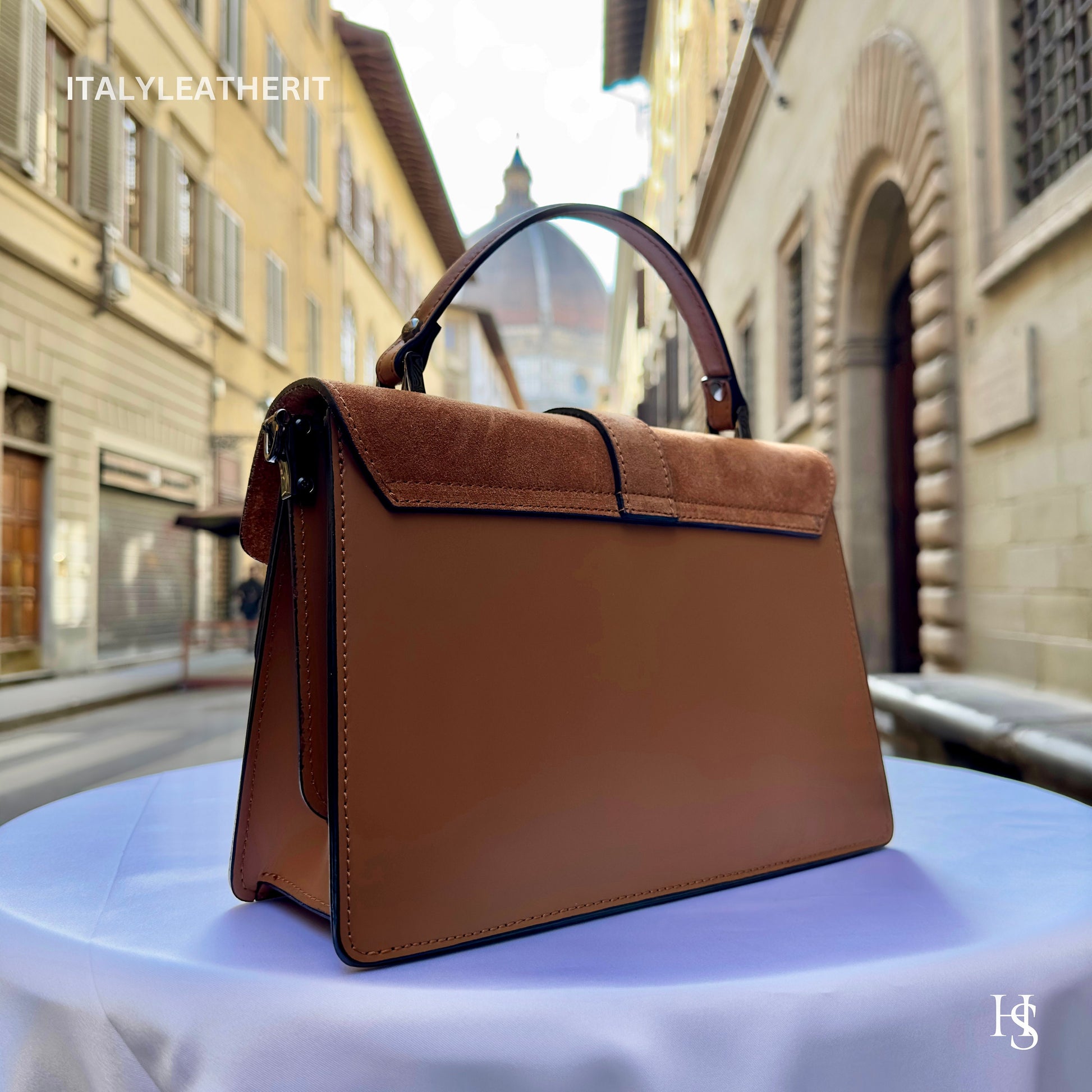 Italian Handmade Leather Bags For Woman l l Elegant Leather Tote From Florence, brown leather tote, Made in Italy