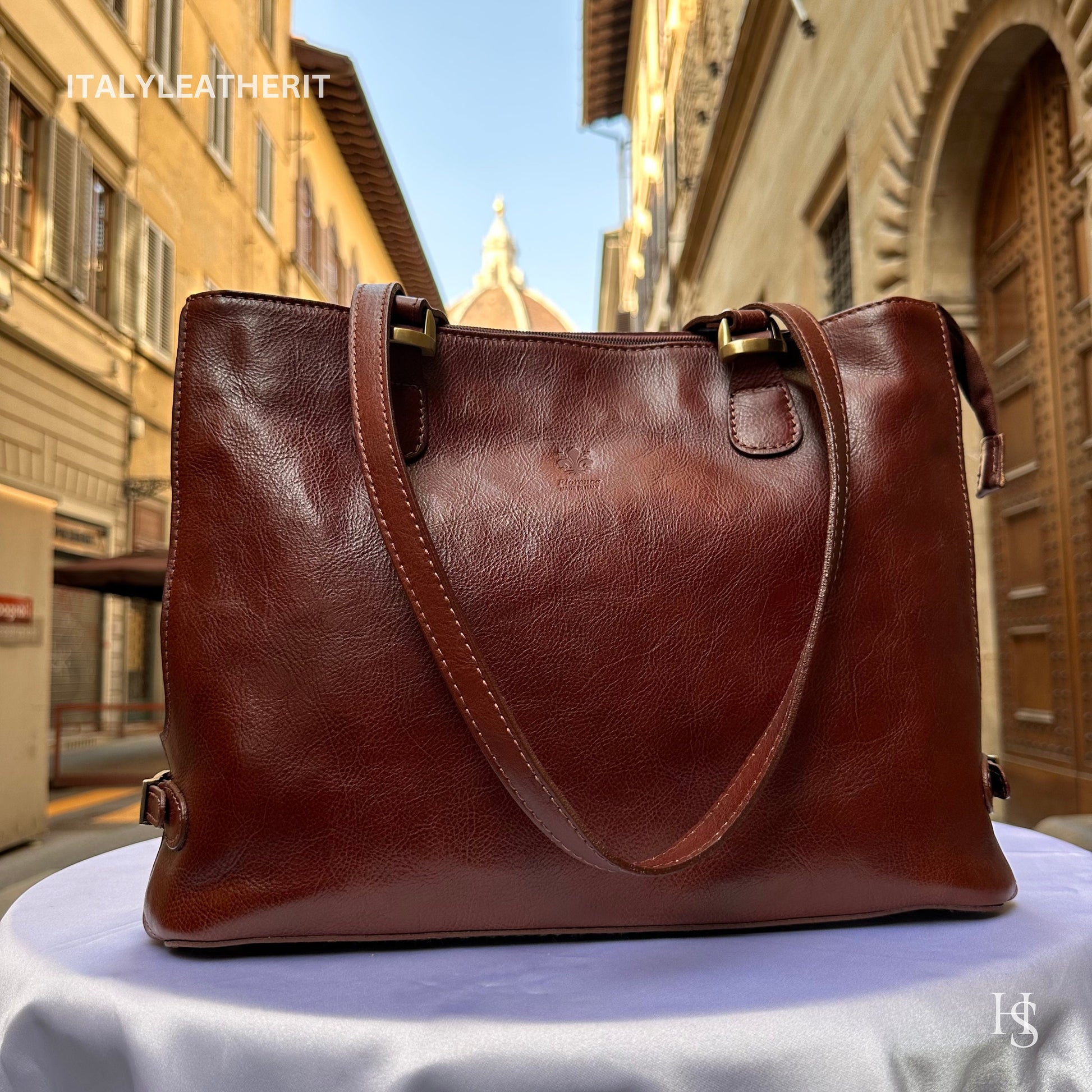 Italian Handmade Leather Bags For Women l l Elegant Leather Tote From Florence, the perfect gift for her, Full grain