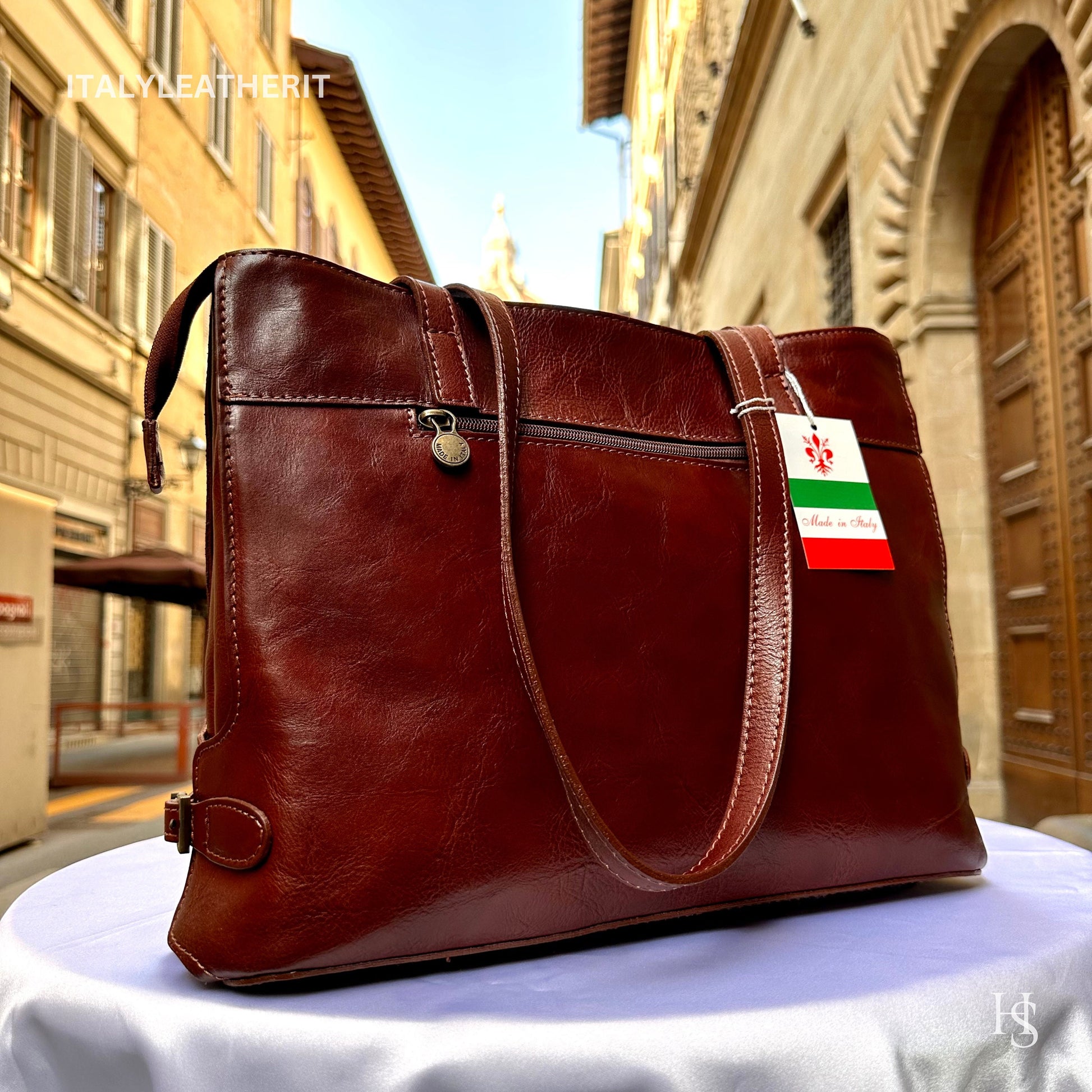 Italian Handmade Leather Bags For Women l l Elegant Leather Tote From Florence, the perfect gift for her, Full grain