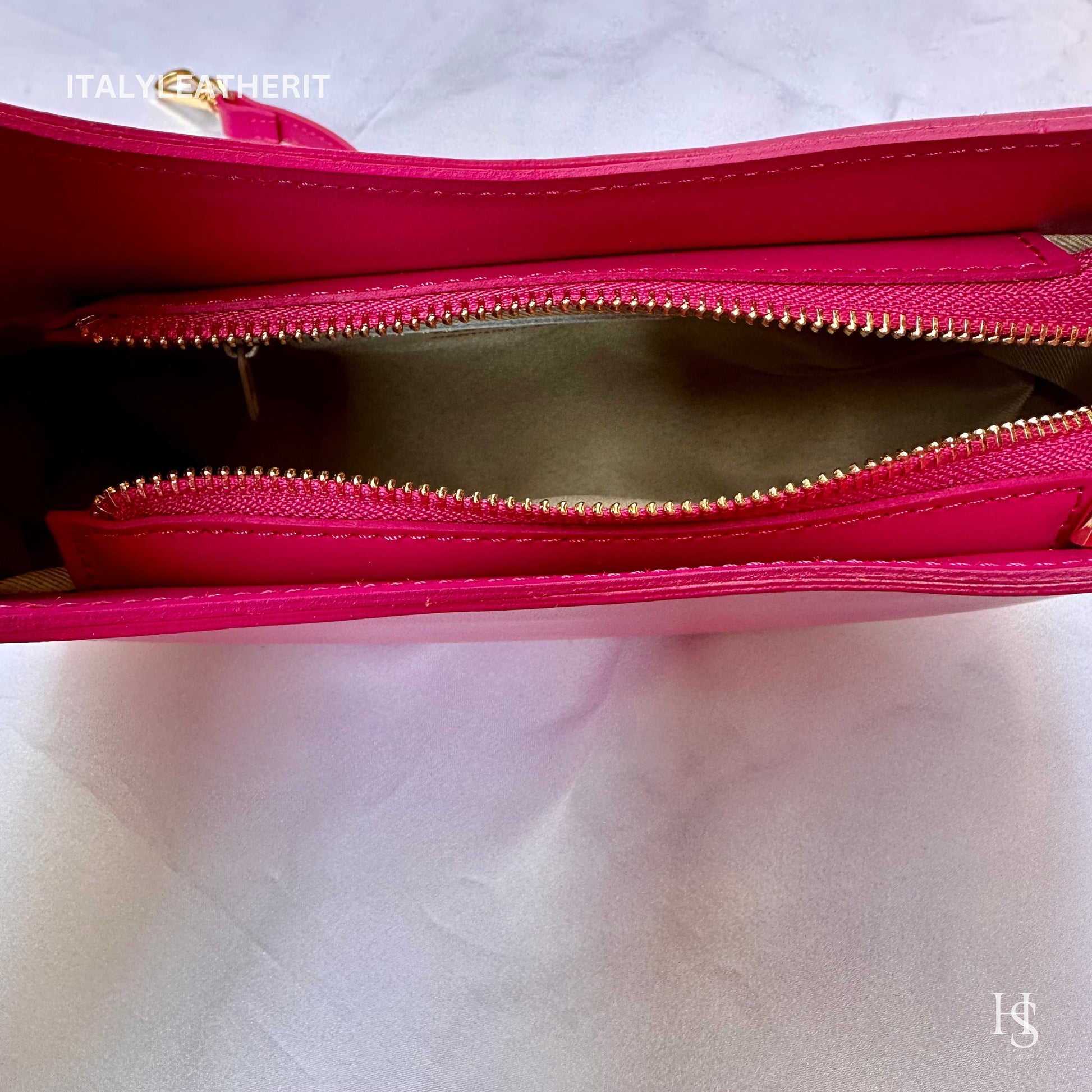 Italian Handmade Leather Bags For Women | Elegant Leather Tote From Florence | Pink Stylish Tote Bag