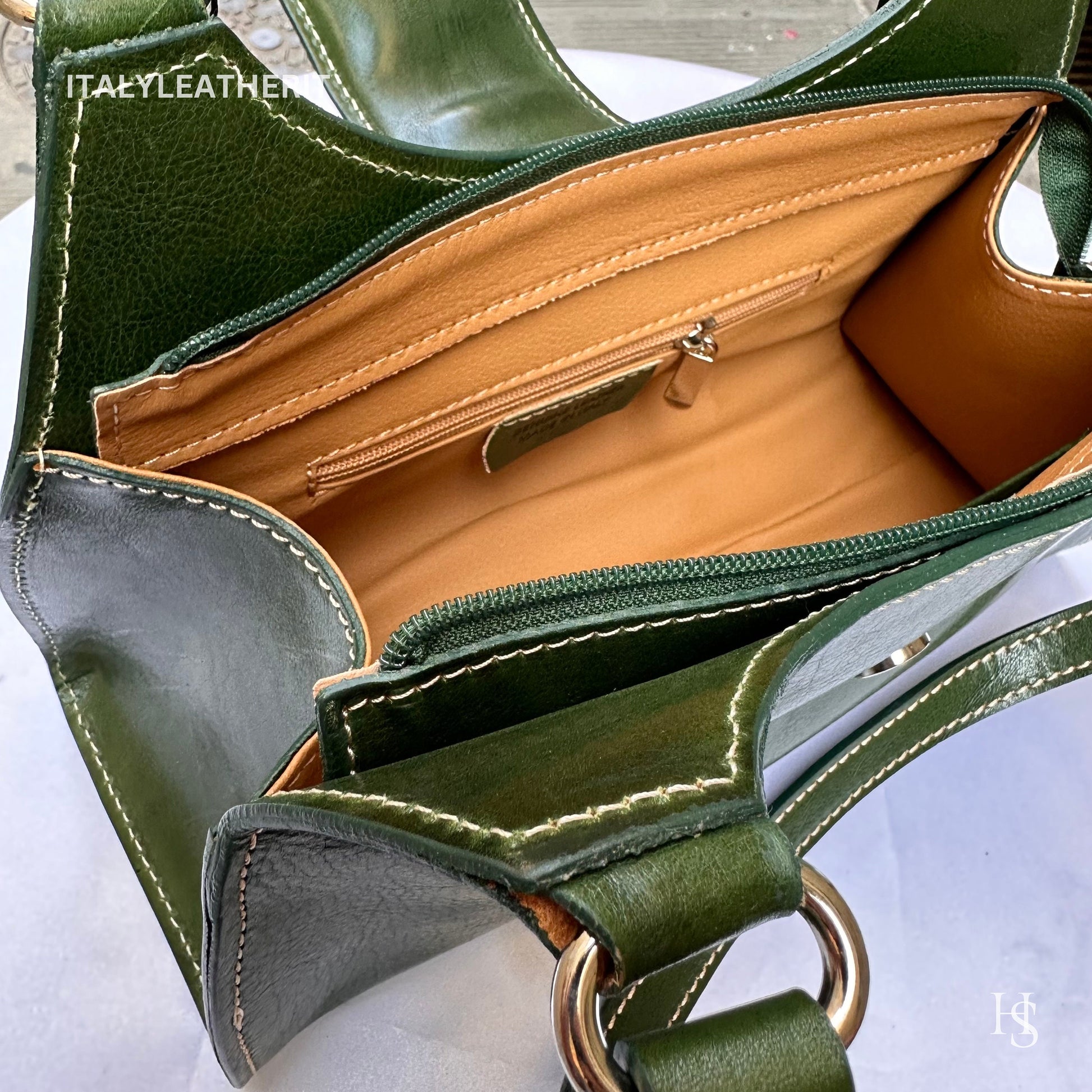 Italian Handmade Leather Bags For Woman l l Elegant Leather Tote From Florence, Made In Italy