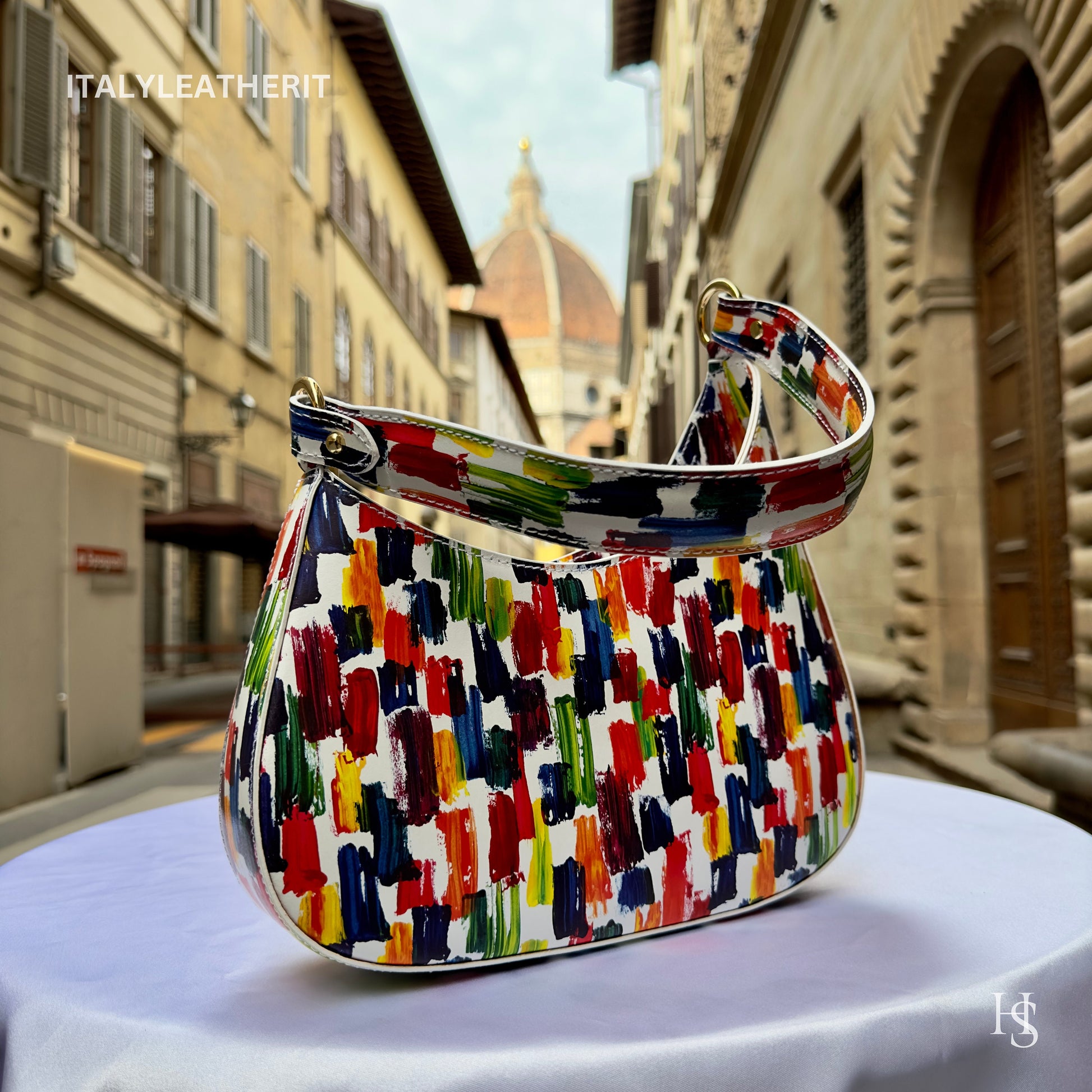 Italian Handmade Leather Bags For Women | Elegant Multicolor Leather Shoulder Tote From Florence
