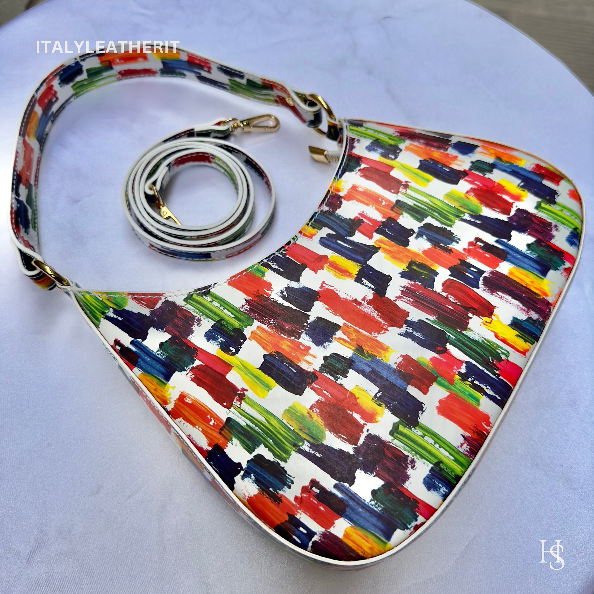 Italian Handmade Leather Bags For Women | Elegant Multicolor Leather Shoulder Tote From Florence