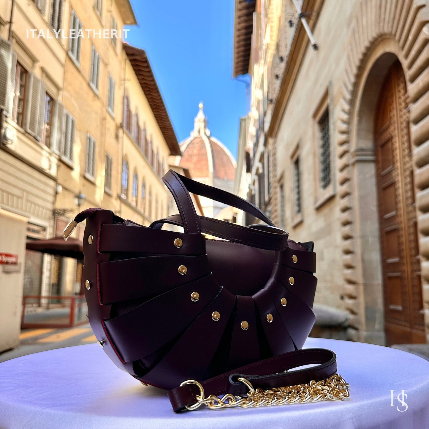 Italian Handmade Leather Bags For Woman l l Elegant Bordeaux Leather Tote From Florence