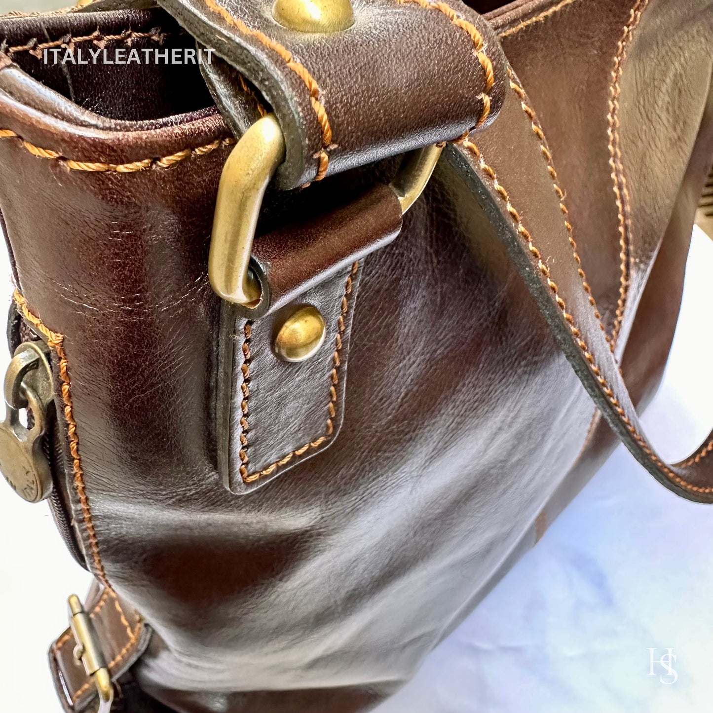 Italian Handmade Leather Bags For Women l l Elegant Leather Tote From Florence, Shoulder leather bag