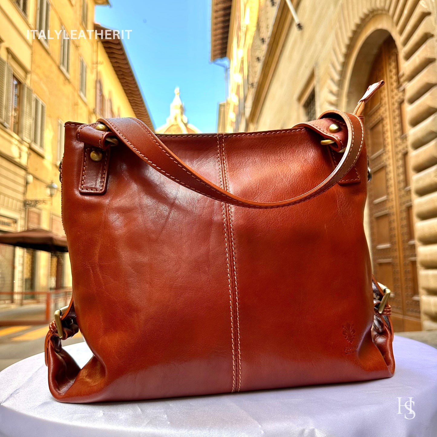 Italian Handmade Leather Bags For Women l l Elegant Leather Tote From Florence, Shoulder leather bag