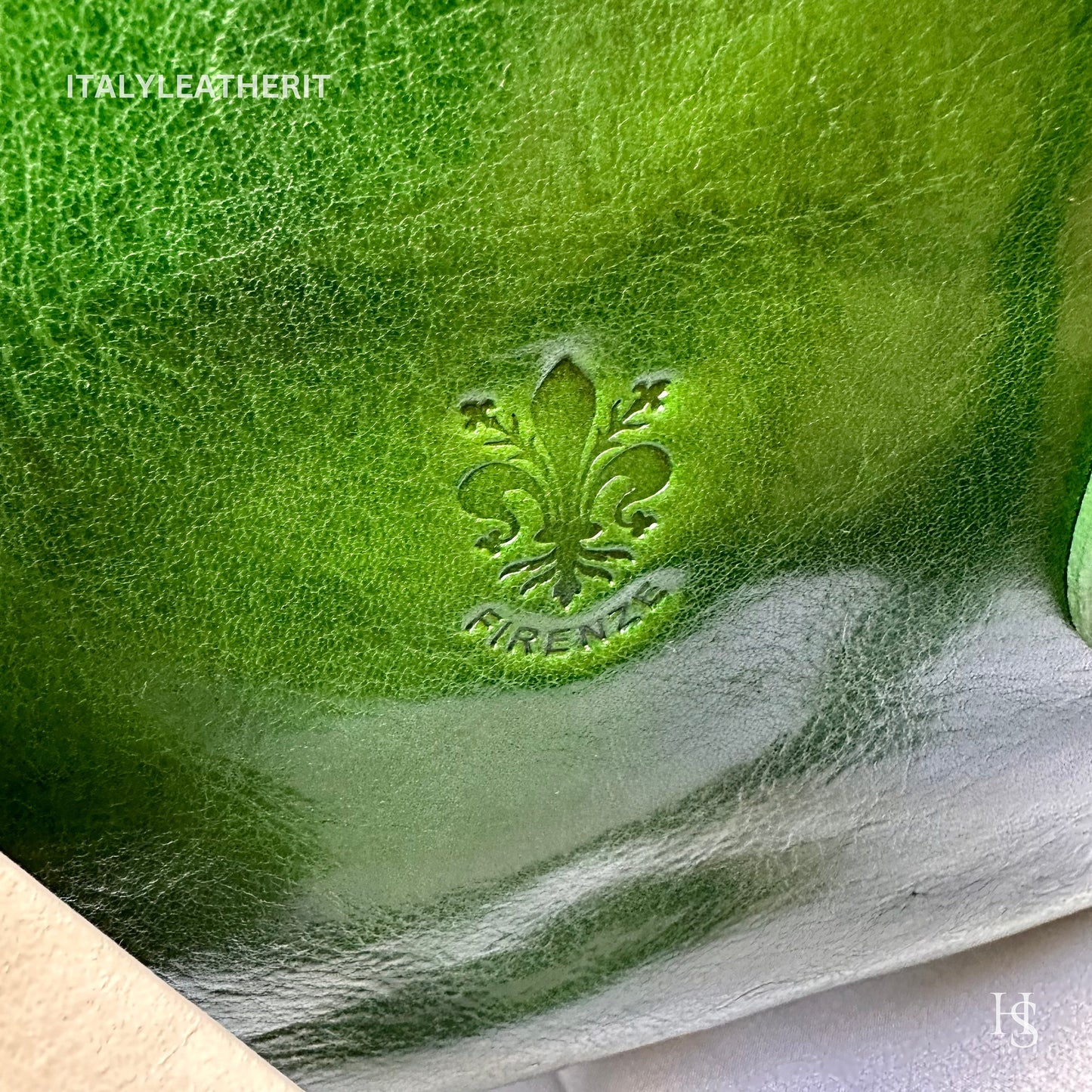Italian Handmade Leather Bags For Women l Elegant Leather Tote From Florence, Made in Italy, Green Bag