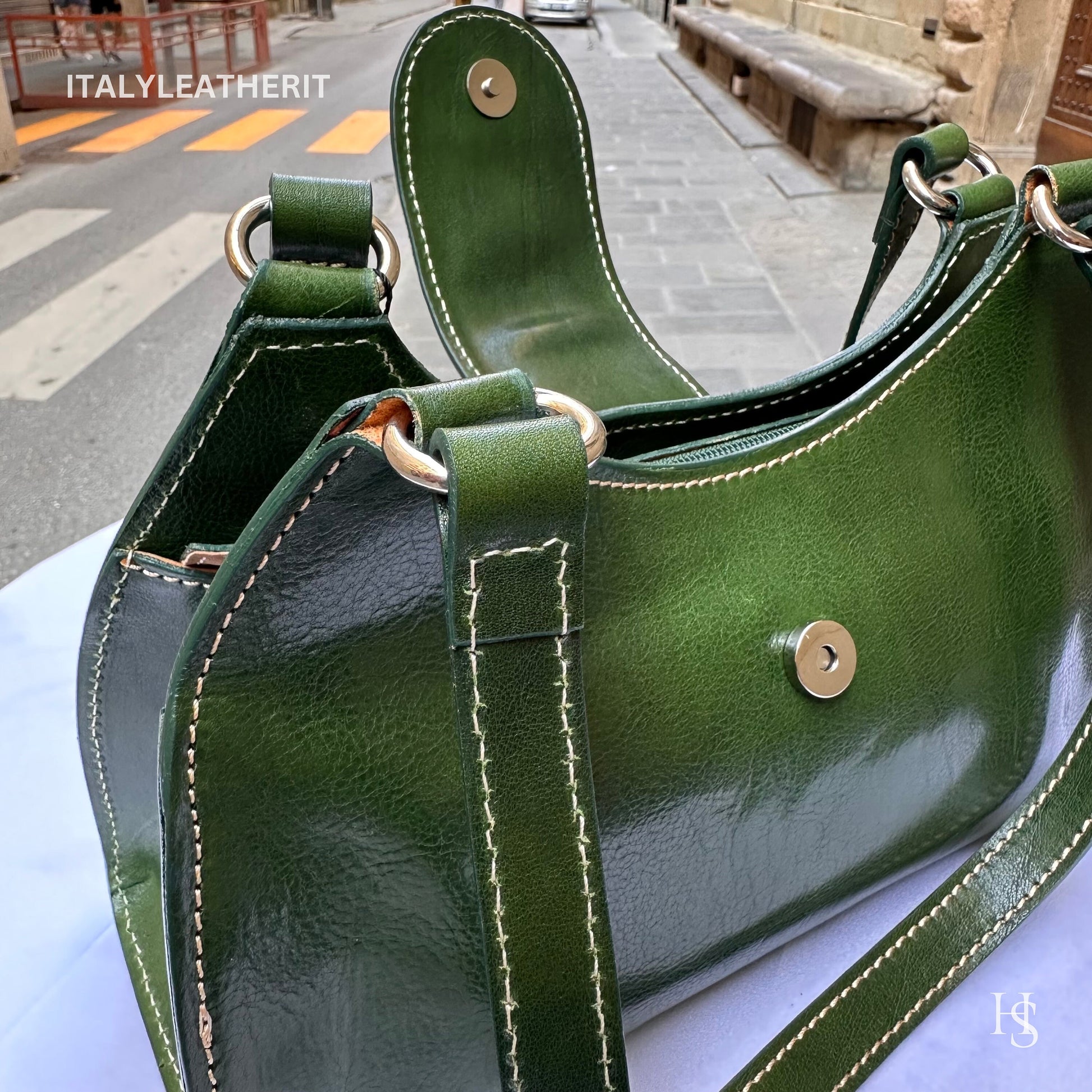 Italian Handmade Leather Bags For Woman l l Elegant Leather Tote From Florence, Made In Italy