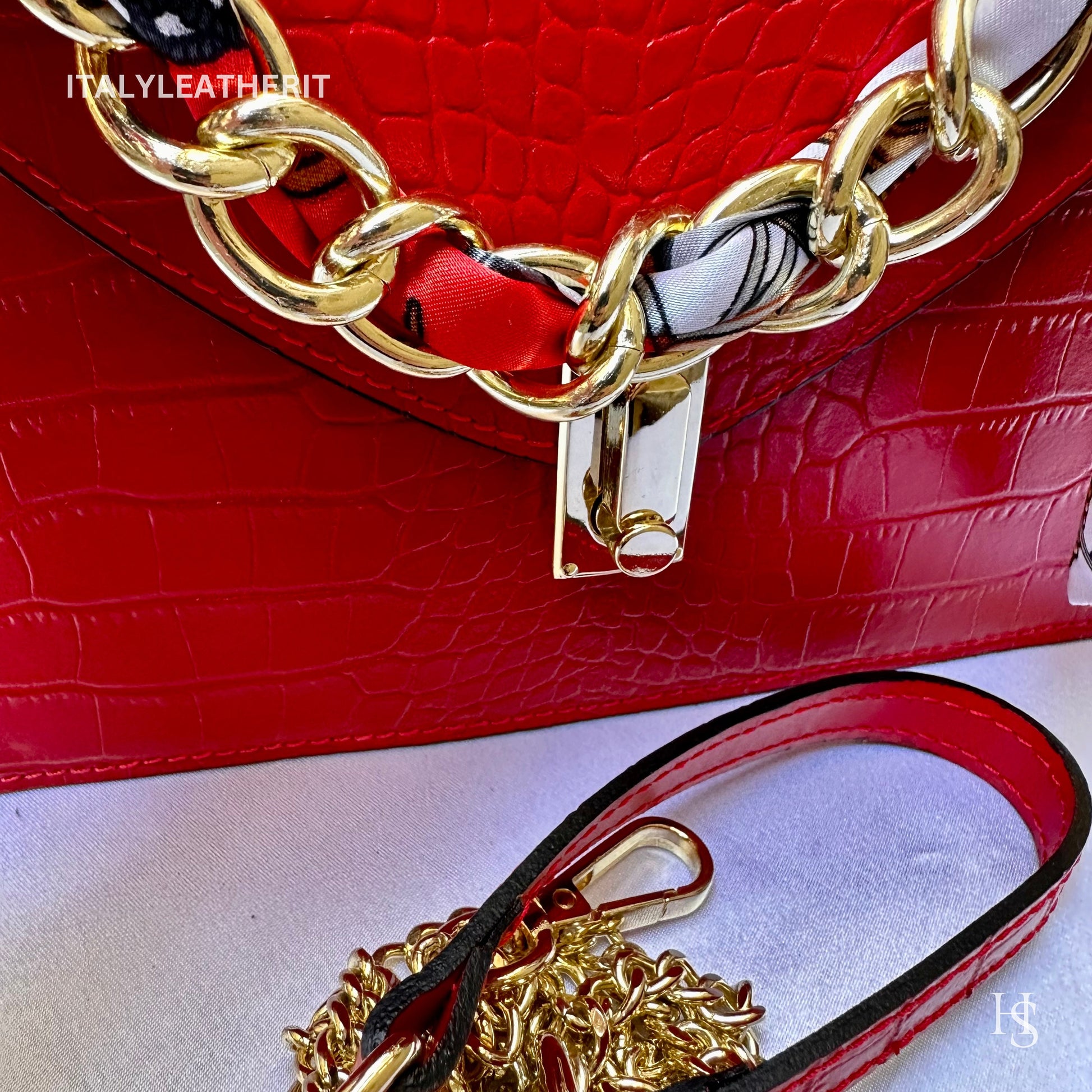 Italian Handmade Leather Bags For Women l l Elegant Leather Tote From Florence, red leather tote