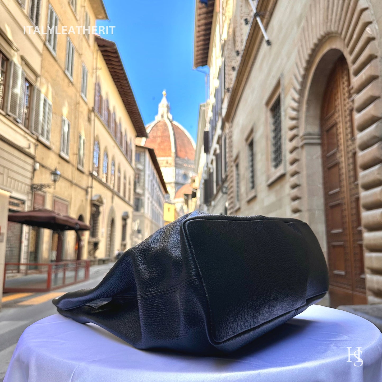 Italian Handmade Soft Leather Bags For Women l l Soft Leather From Florence l Made In Italy, Black shoulder bag
