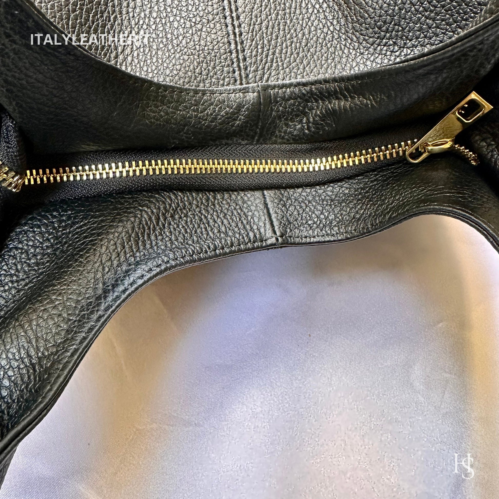 Italian Handmade Soft Leather Bags For Women l l Soft Leather From Florence l Made In Italy, Black shoulder bag