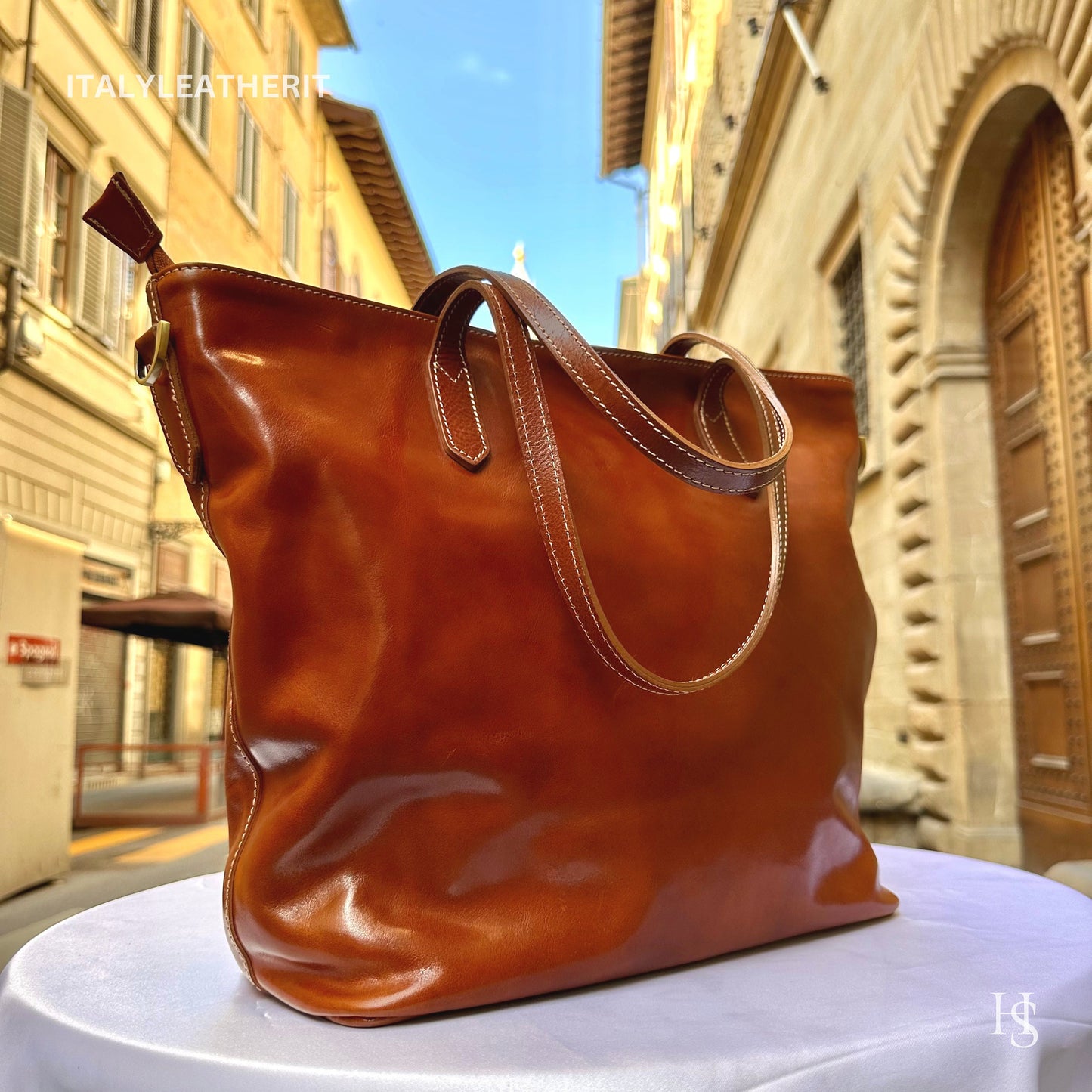 Italian Handmade Leather Bags For Women l Elegant Leather Tote From Florence, large leather bag, Durable leather