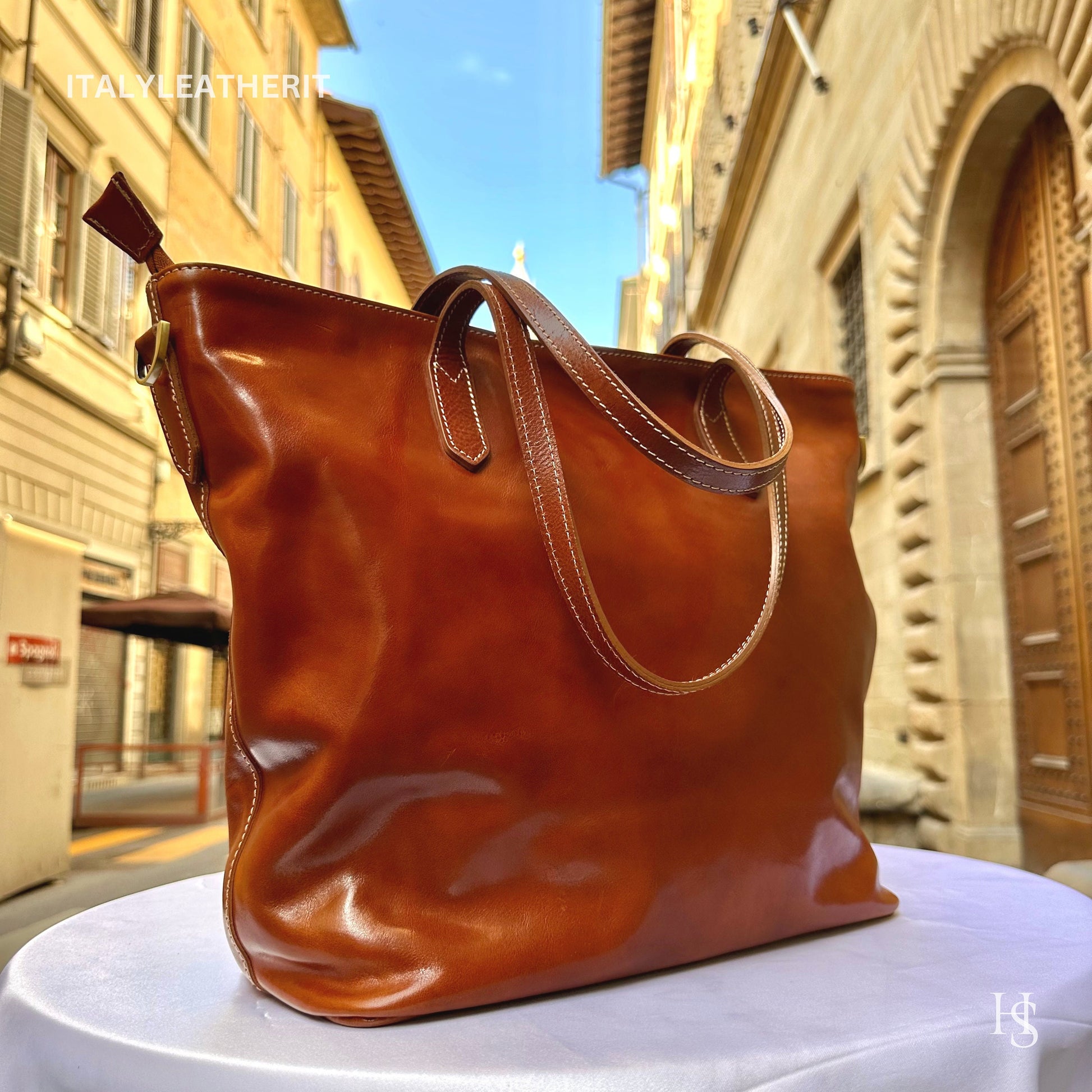 Italian Handmade Leather Bags For Women l Elegant Leather Tote From Florence, large leather bag, Durable leather