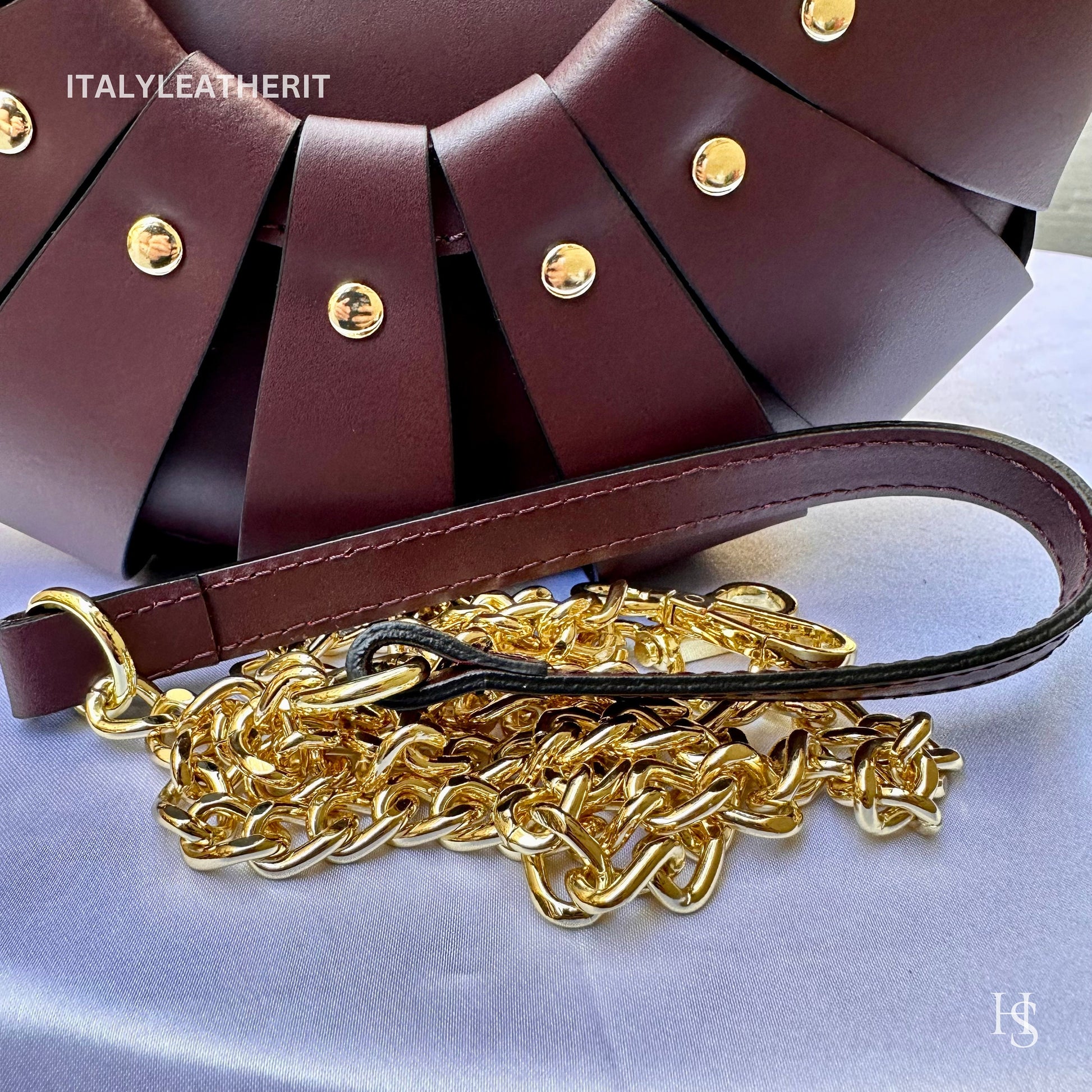Italian Handmade Leather Bags For Woman l l Elegant Bordeaux Leather Tote From Florence