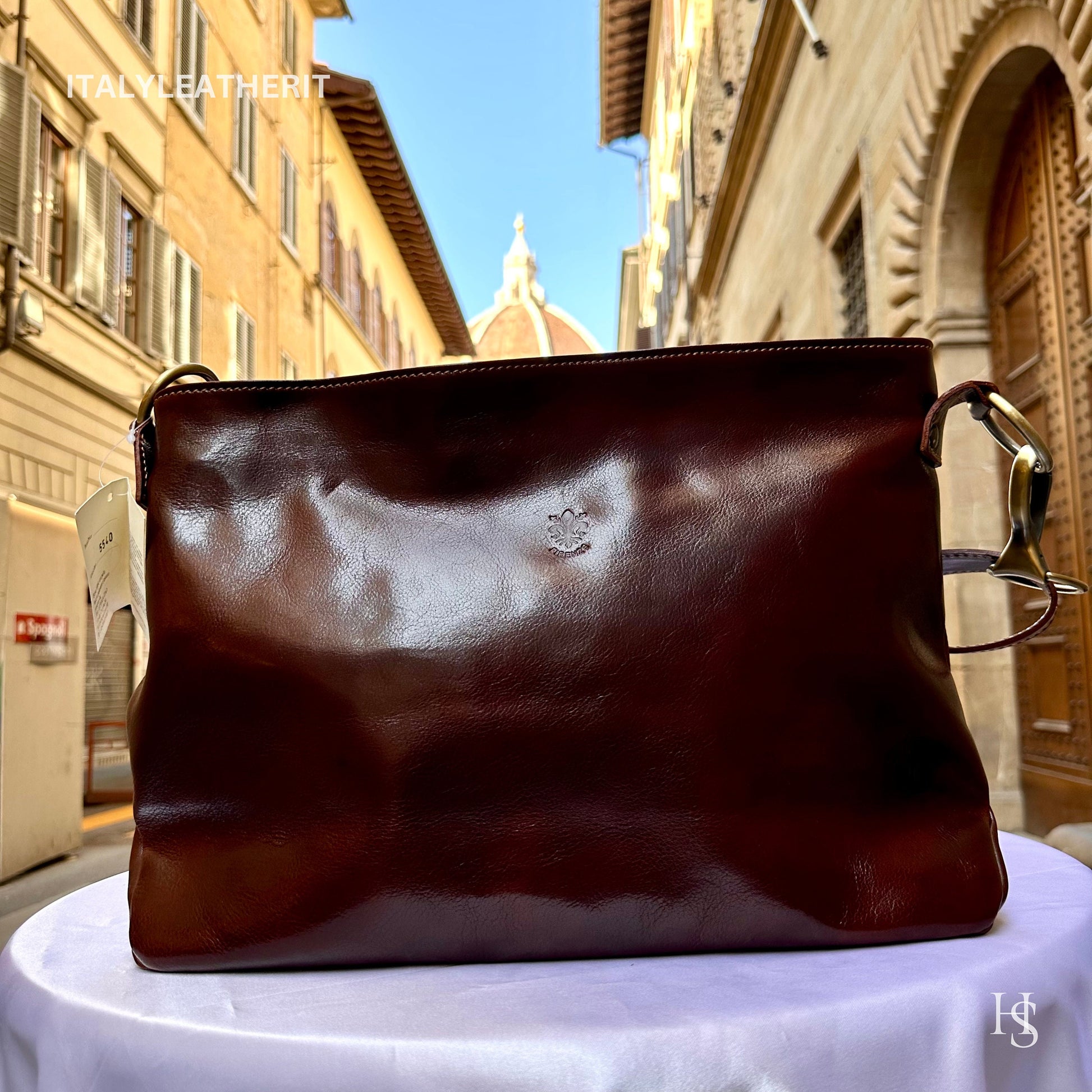 Italian Handmade Leather Bags For Women l l Elegant Leather Tote From Florence, brown leather tote