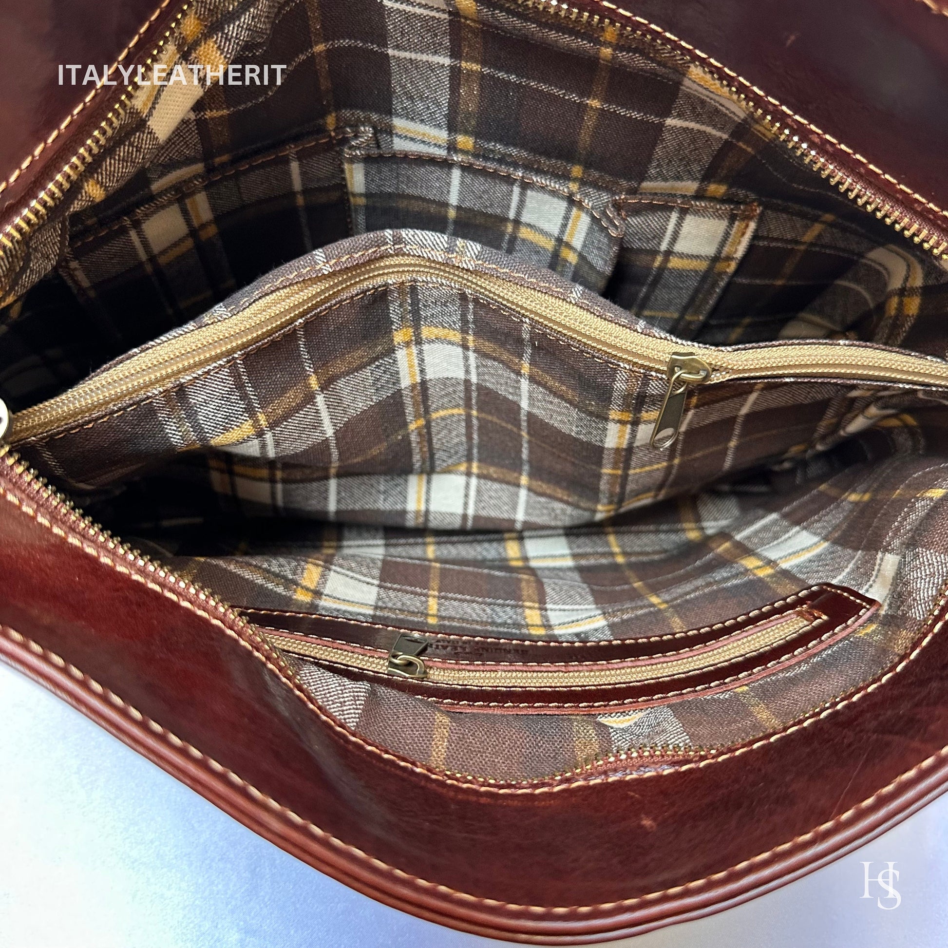 Italian Handmade Leather Bags For Women l l Elegant Leather Tote From Florence, brown leather tote