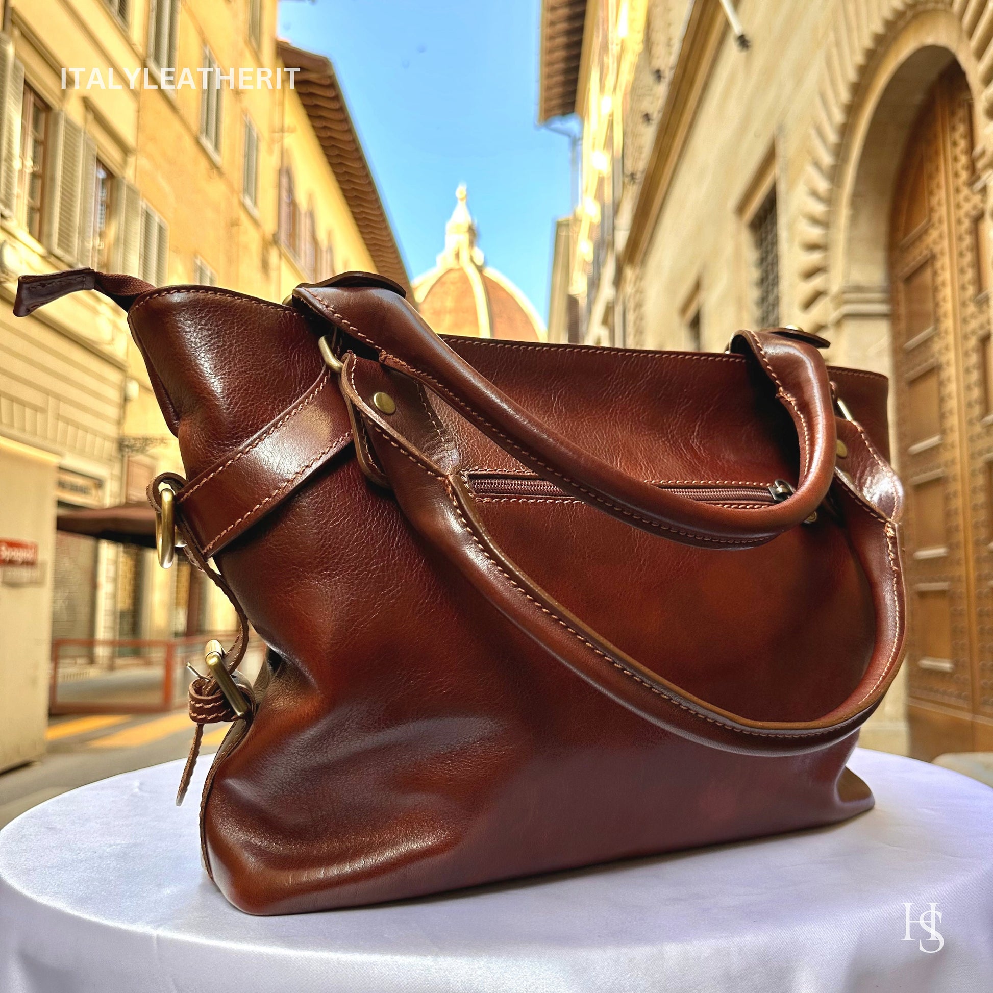 Italian Handmade Leather Bags For Woman l l Elegant Leather Tote From Florence