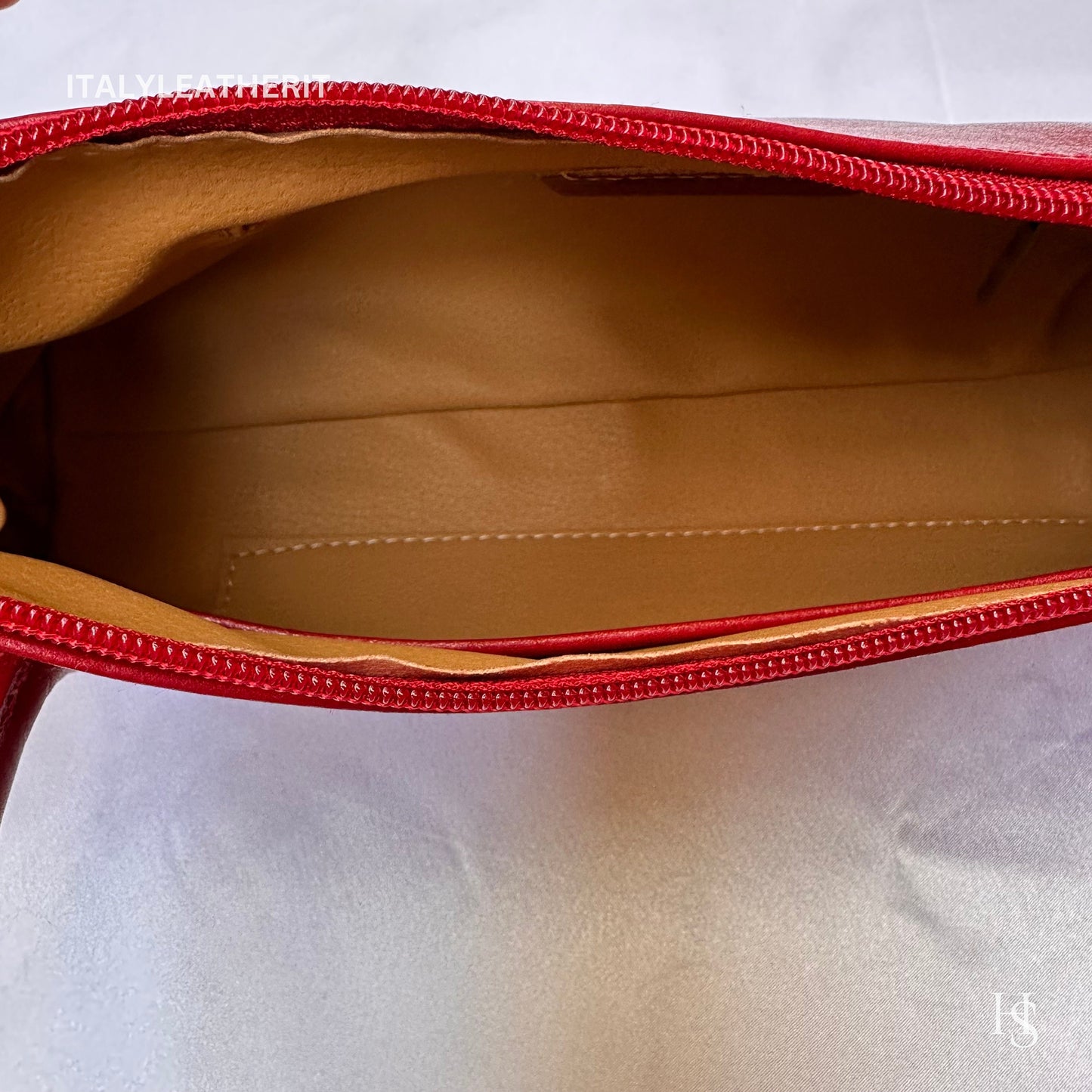 Italian Handmade Leather Bags For Women l l Elegant Leather Tote From Florence, Red leather tote